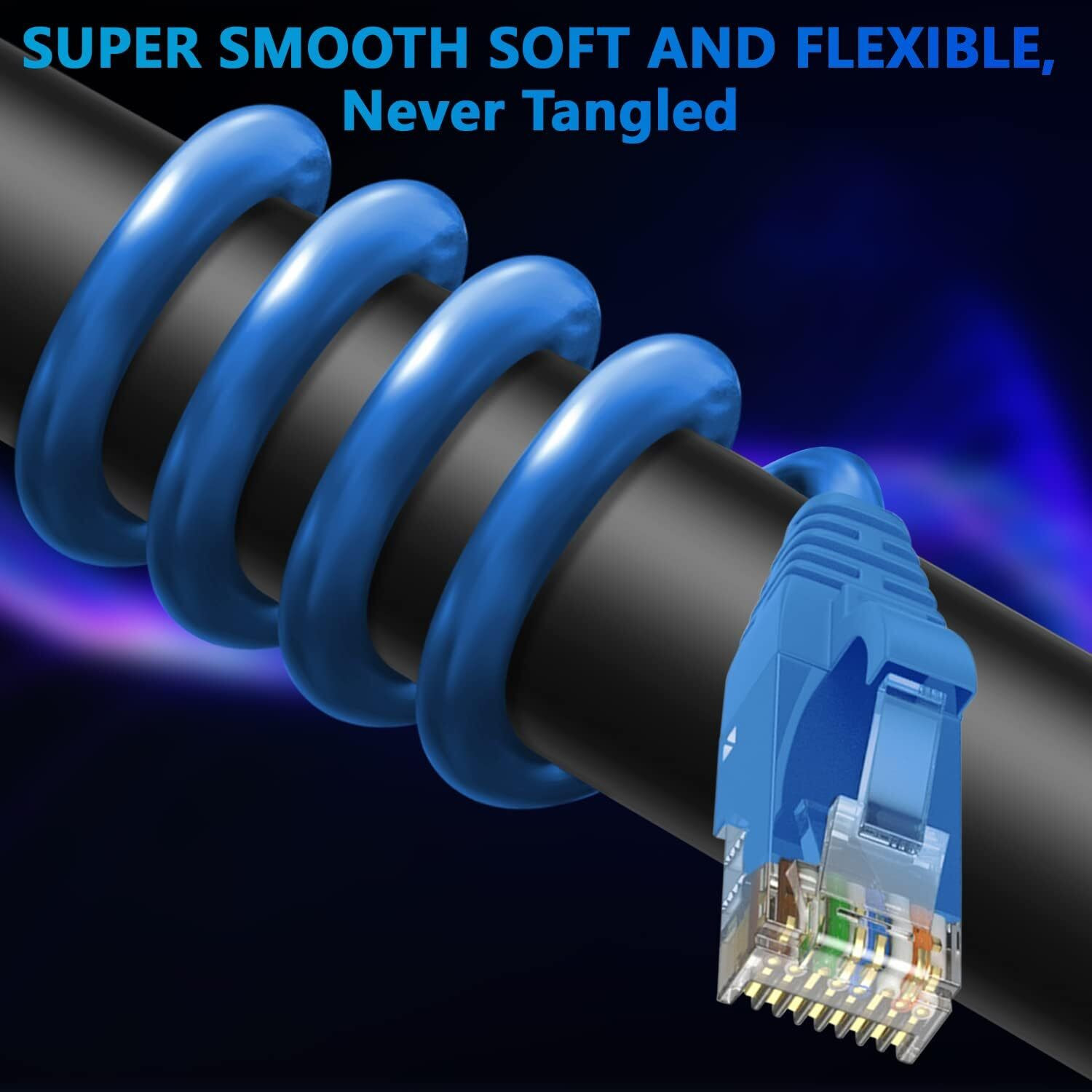 Image of Sadow LAN Cable 10 m High Speed 10 Meter CAT-6 Network RJ45 Ethernet Patch Cord
