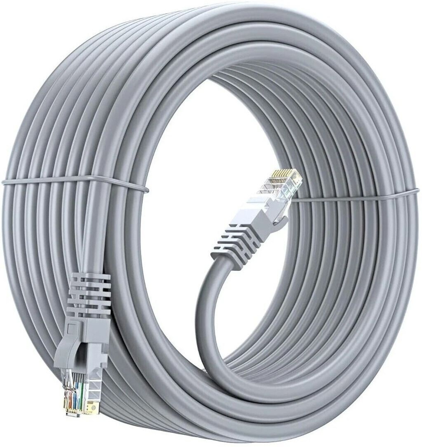 Image of Tech-X Ethernet Cable 50 m Cat6 Ethernet Cable,50M High Speed 550MHZ /10Gigabit Speed UTP LAN Cable Yellow (Compatible with ROUTER, Yellow, One Cable, RJ-45 To RJ-45)