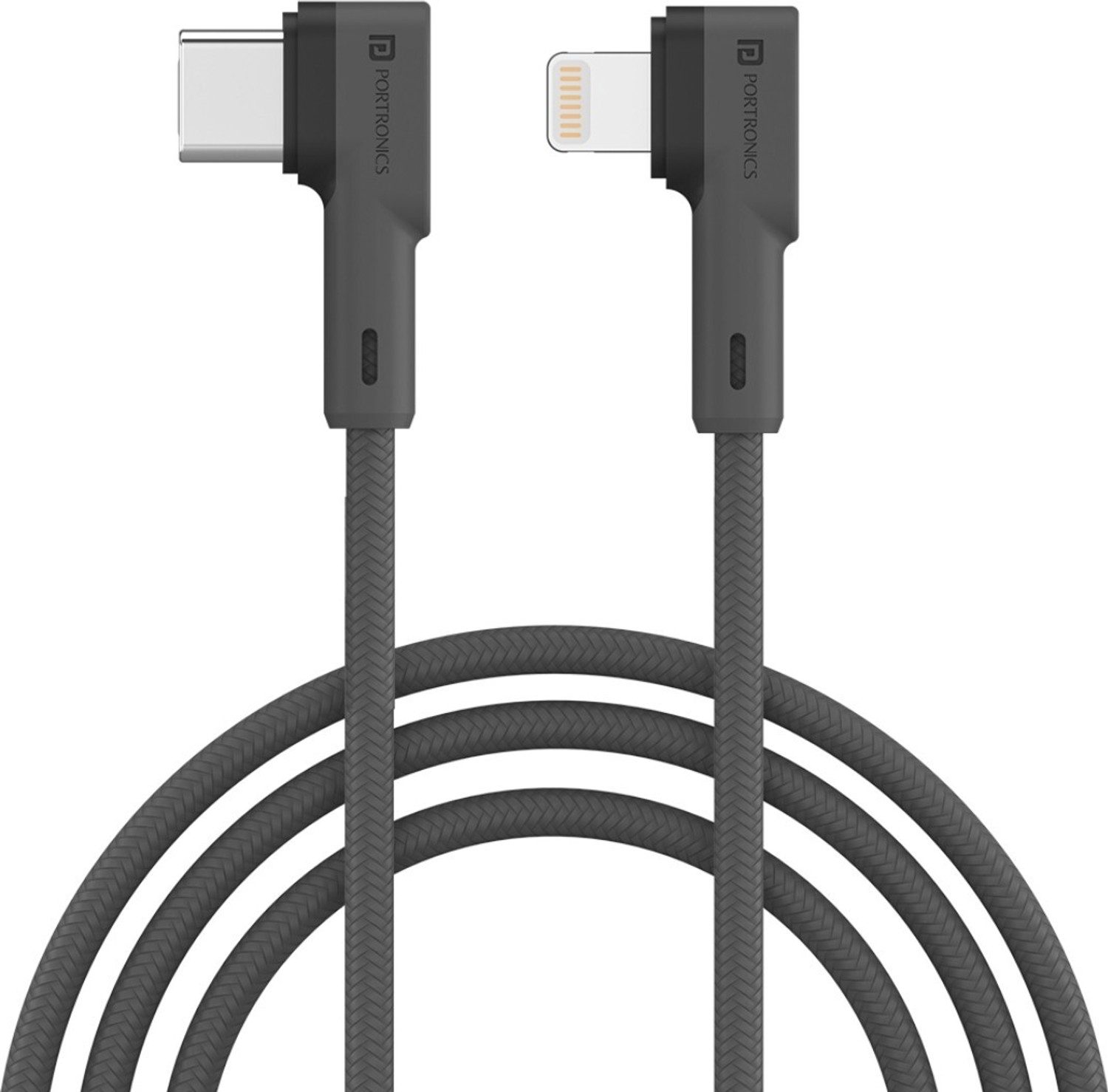 Portronics Konnect L Type C to 8-Pin Fast Charging 1.2 m Lightning Cable