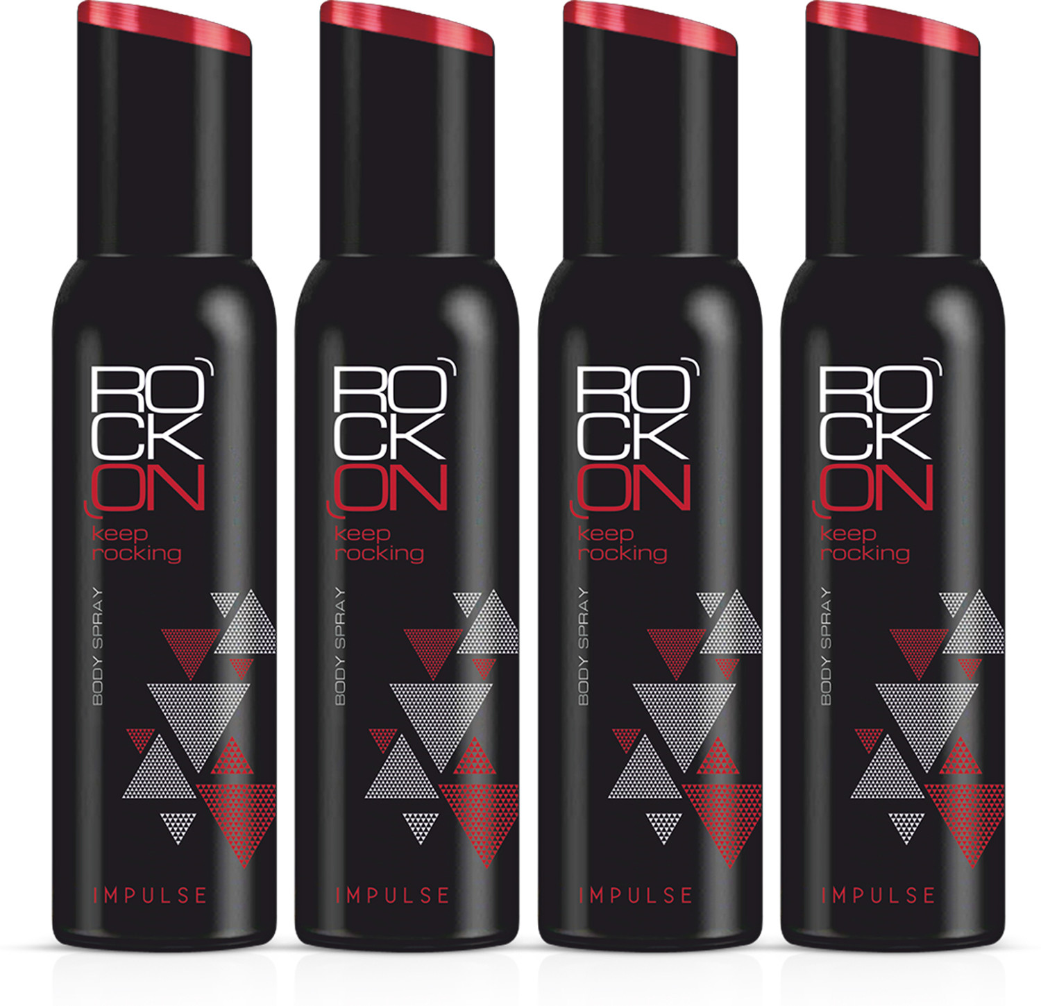 Image of ROCK ON Impulse Deodrant | Unisex Body Spray | Long-Lasting Deo for Men & Women Body Spray - For Men & Women (600 ml, Pack of 4)