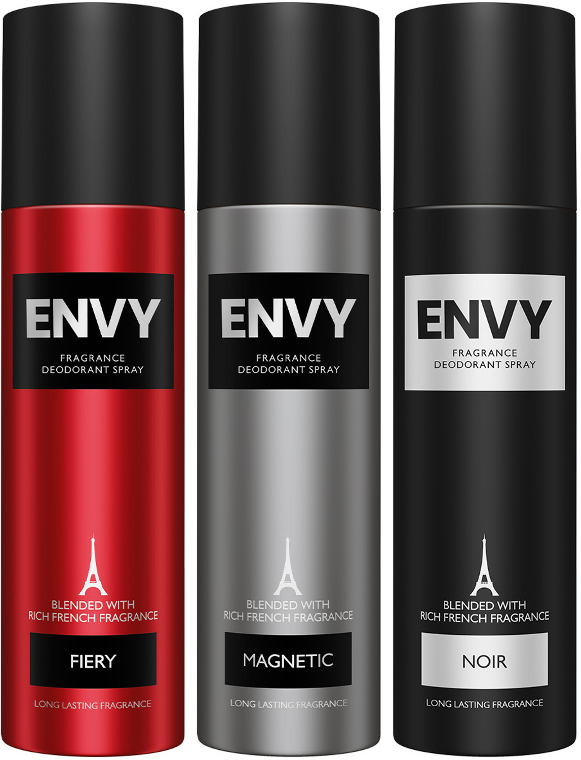 ENVY Fiery, Noir &amp; Magnetic Deo Combo Body Deodorant Spray - For M