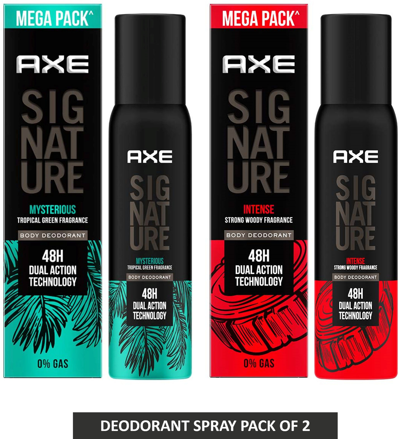 Image of AXE Signature Mysterious and Intense Deodorant No Gas Body Perfume Body Spray - For Men
