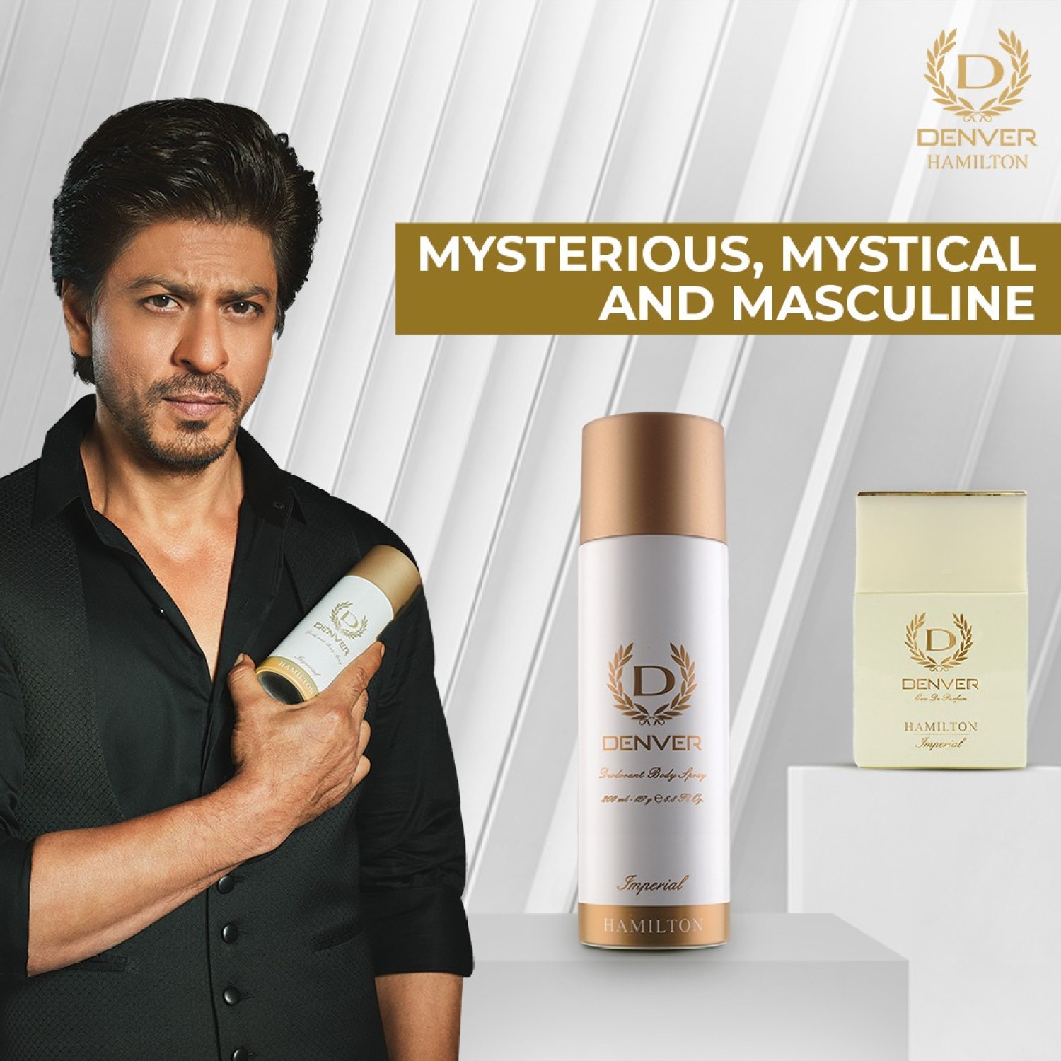 DENVER SRK Signed Imperial Gift Set Combo 200 ml Deodorant + 60 ml ...