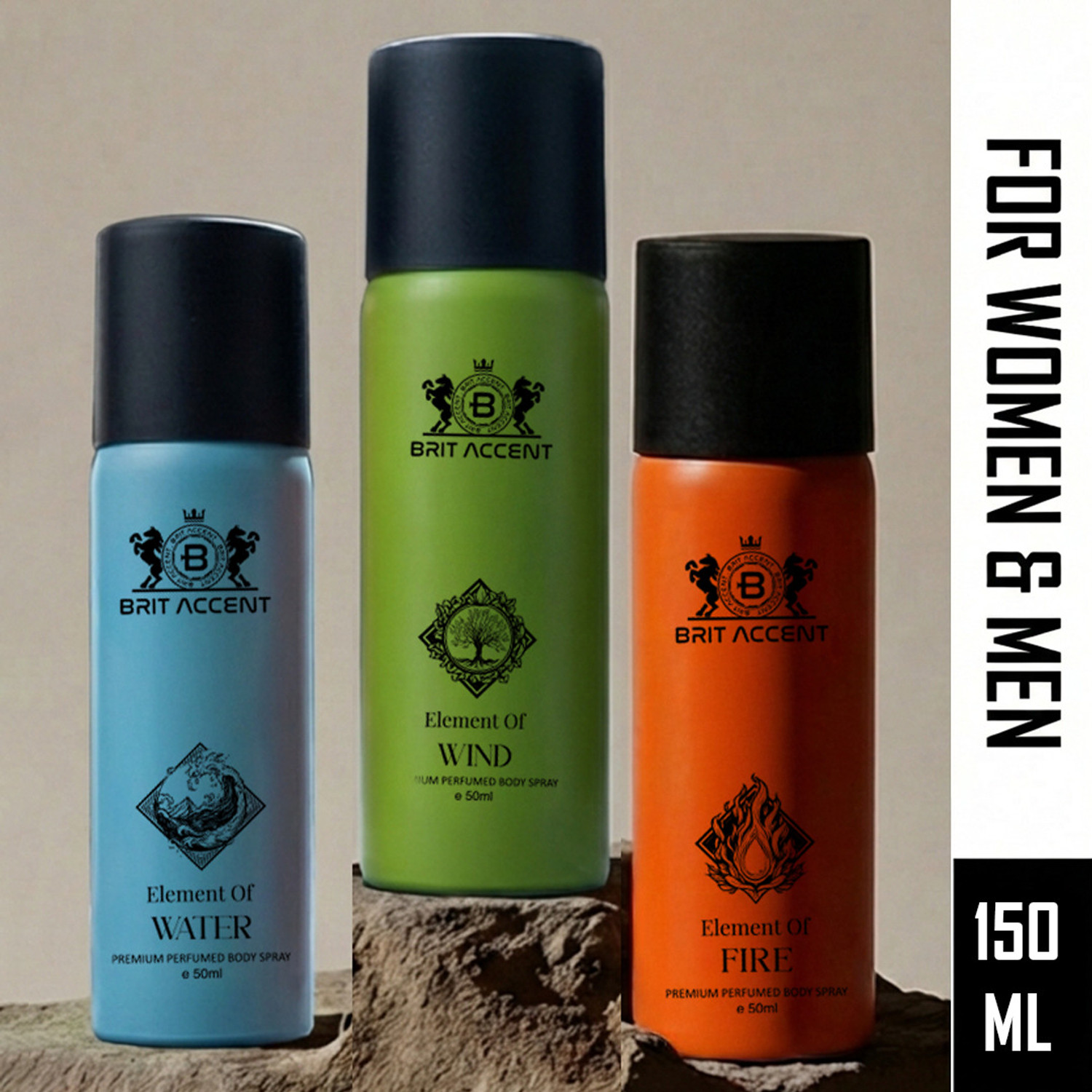 Image of ROCK ON Impulse Deodrant | Unisex Body Spray | Long-Lasting Deo for Men & Women Body Spray - For Men & Women (600 ml, Pack of 4)