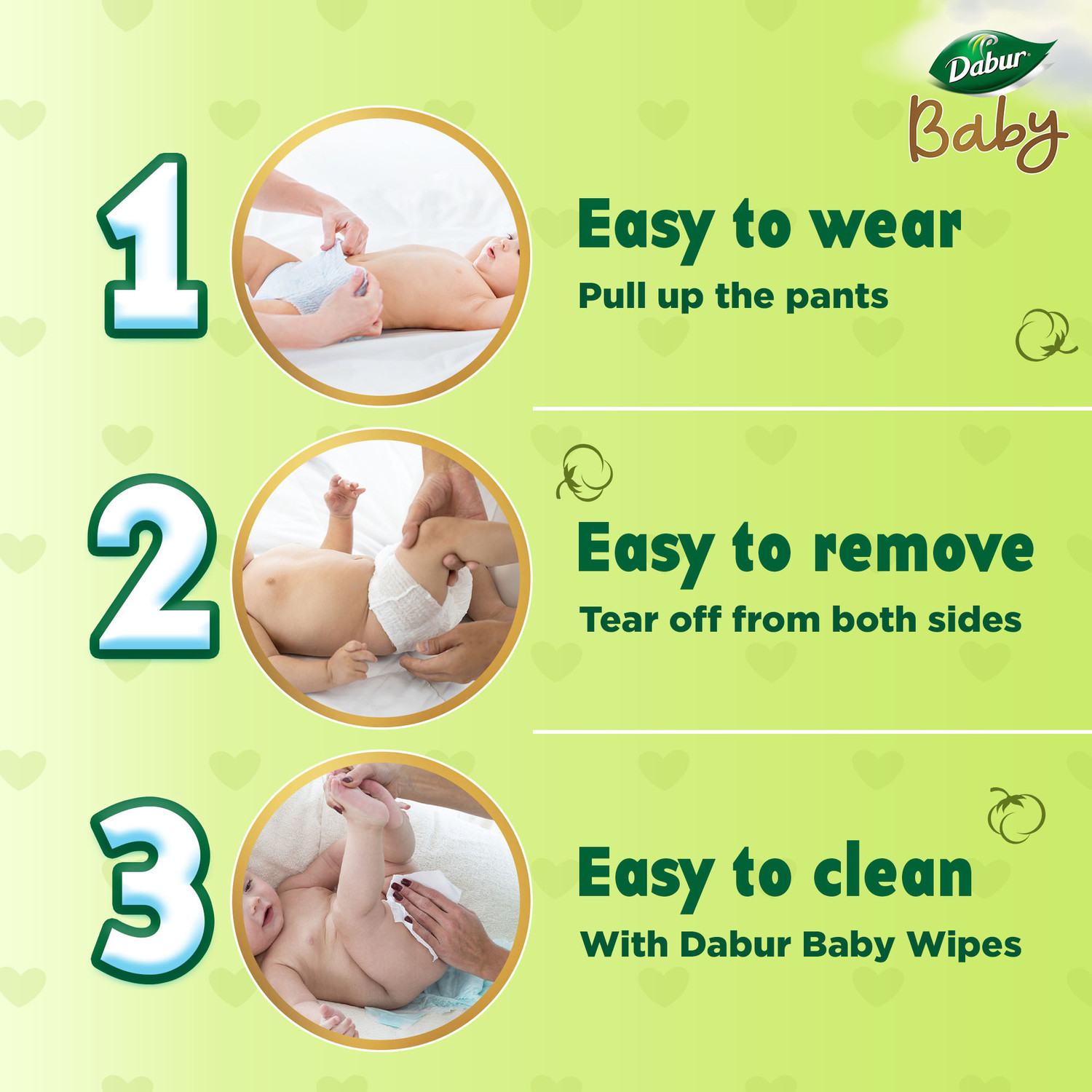 Image of Dabur Baby Super Pants | Diaper Infused with Aloe Vera, Shea Butter & Vitamin E | Insta-Absorb Technology - M