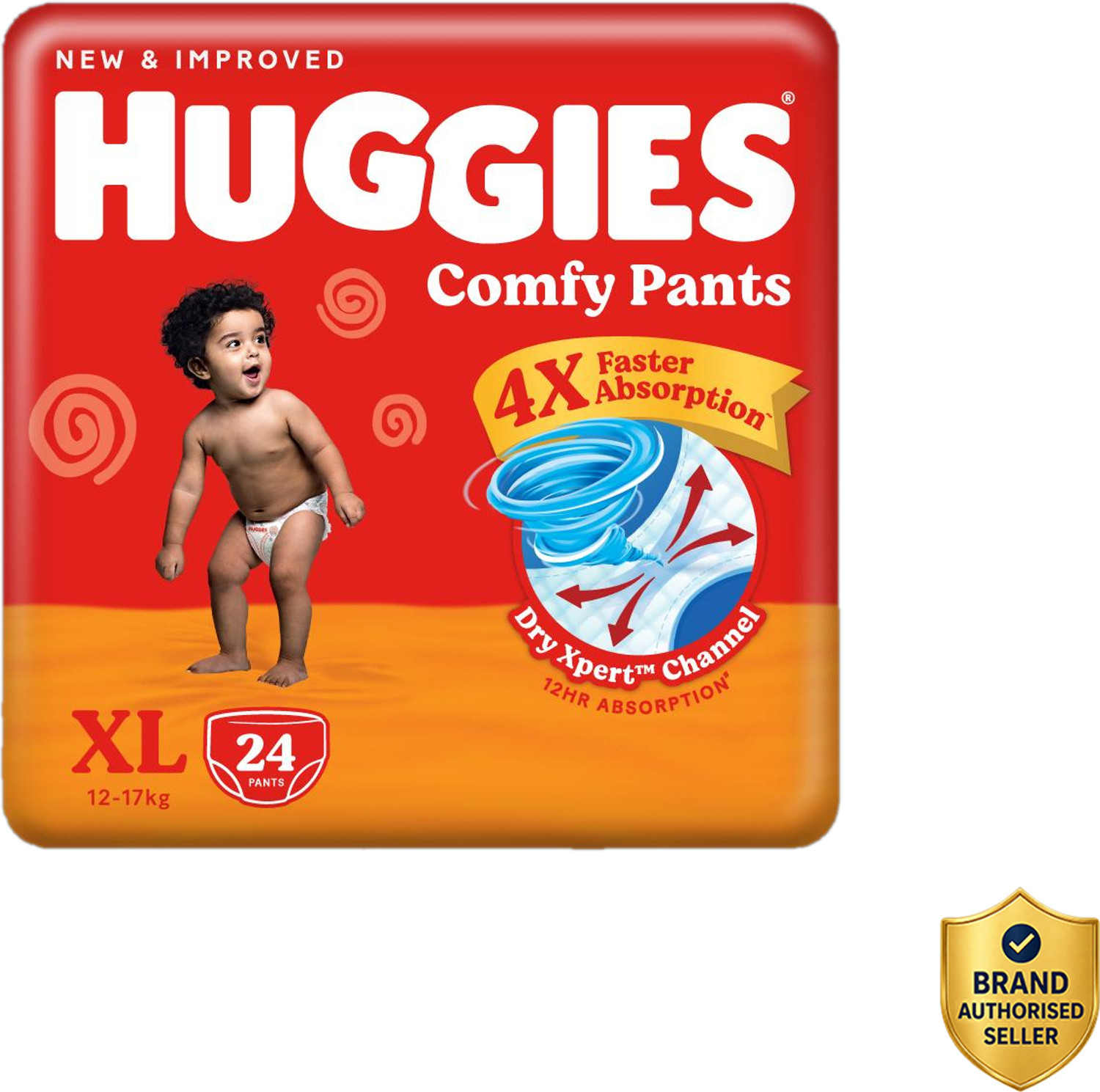 Huggies Complete Comfort Dry Pants Extra Large Baby Diaper Pants with 