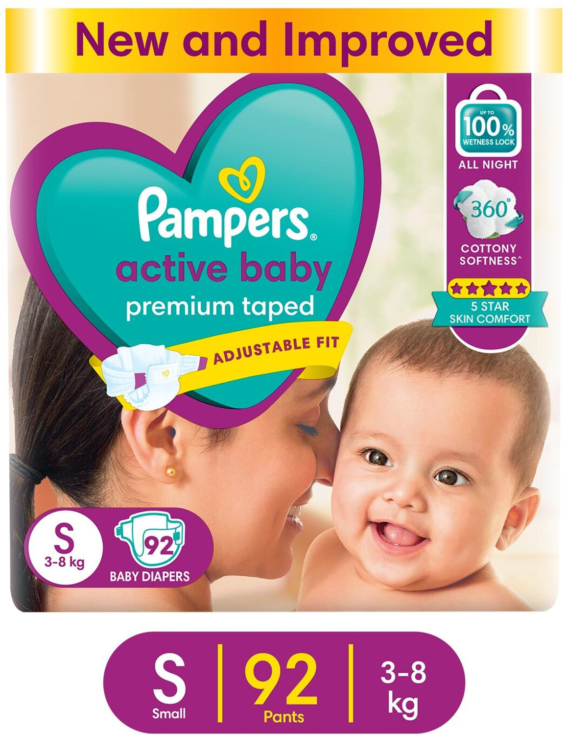 Pampers Active Baby Diapers - S