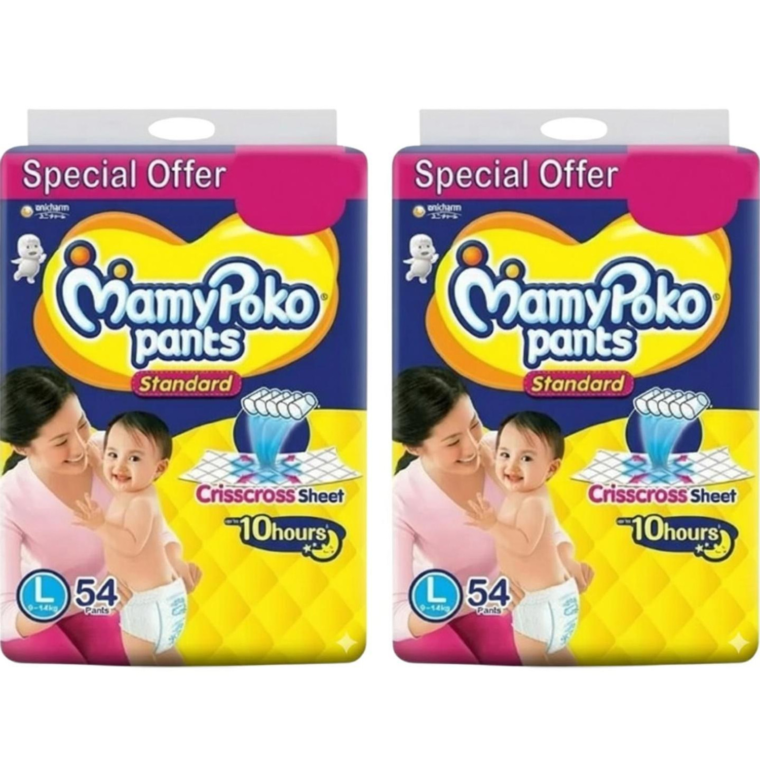 MamyPoko Standard Baby Diaper Pants Size Large (Pack of 2) - L