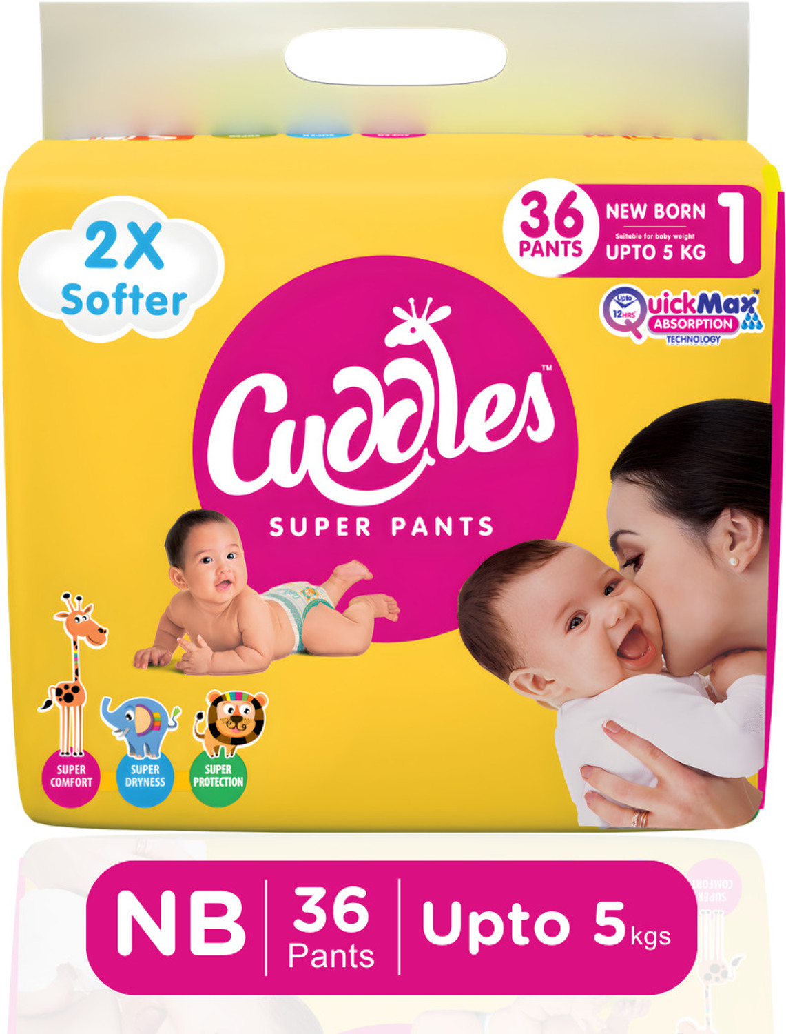 Cuddles - Super Pants Pant Style Diaper - New Born