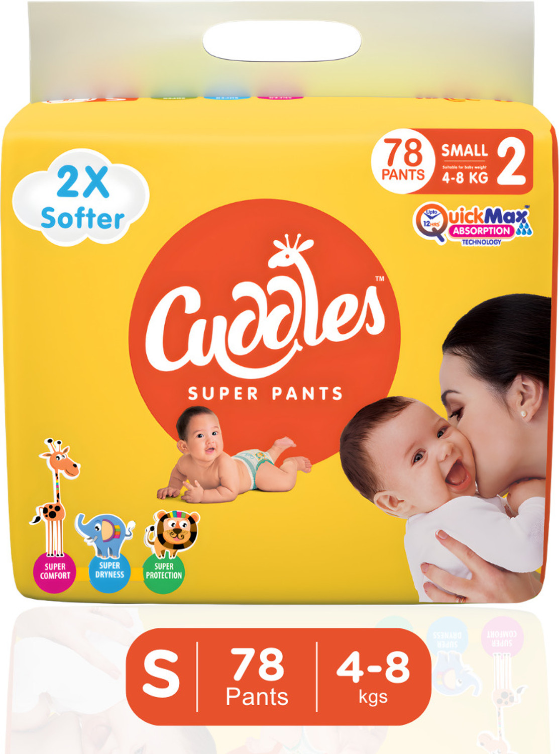 Cuddles - Super Pants Pant Style Diaper - S  (78 Pieces)