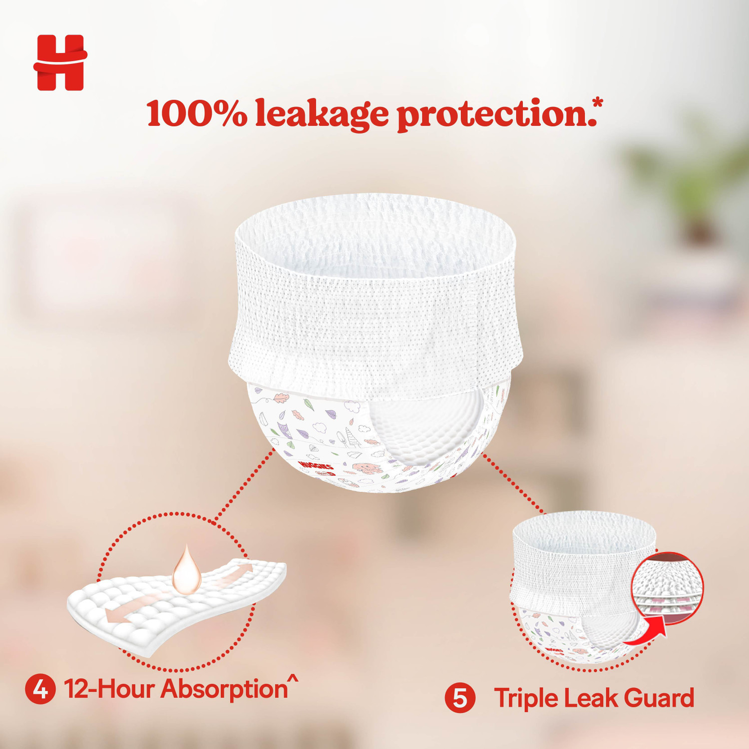 Image of Huggies Complete Comfort Wonder Pants, India's Fastest Absorbing Diaper | - XL