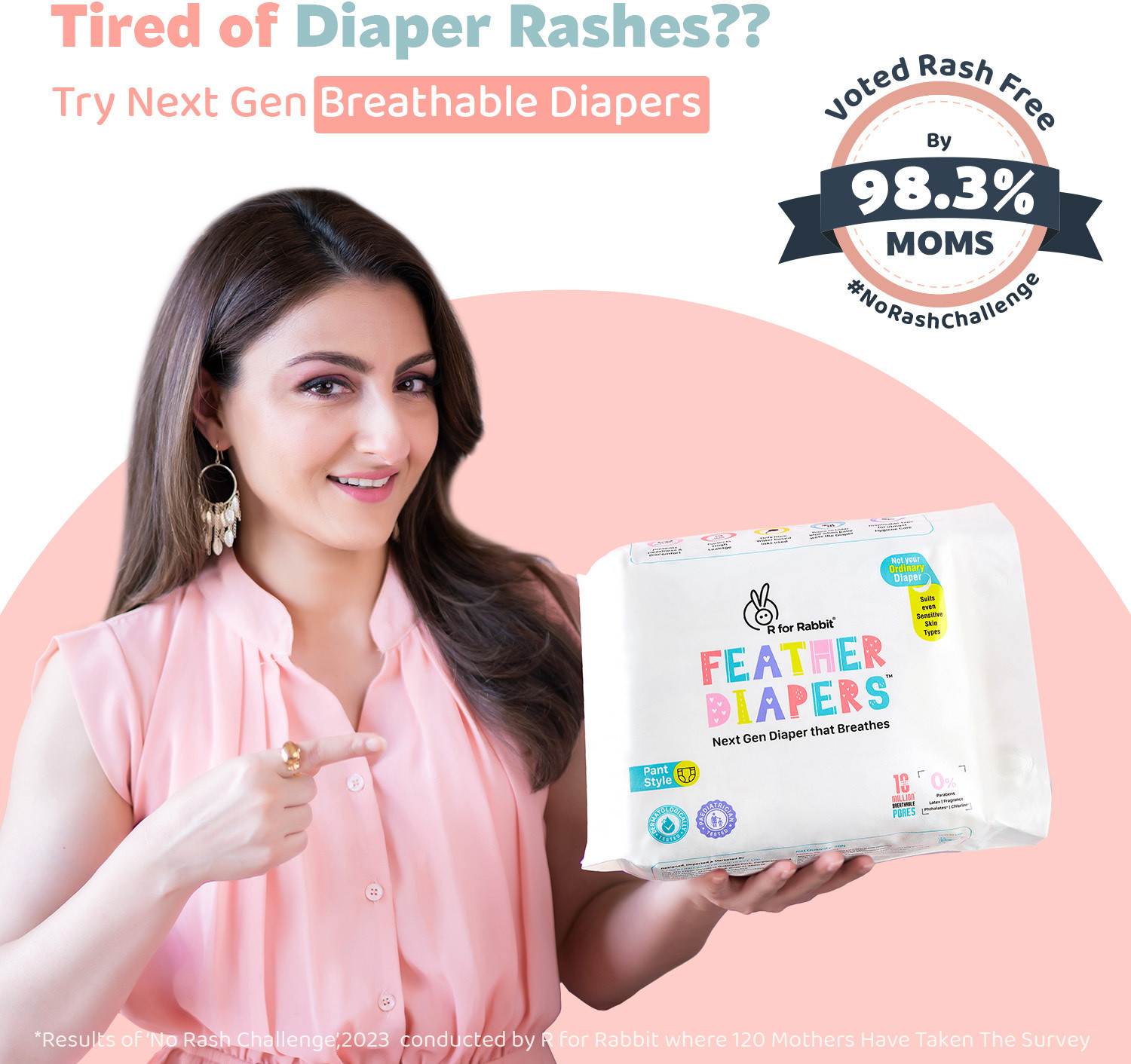 Image of R for Rabbit Feather Diaper Pants size L Pack of 70 - L