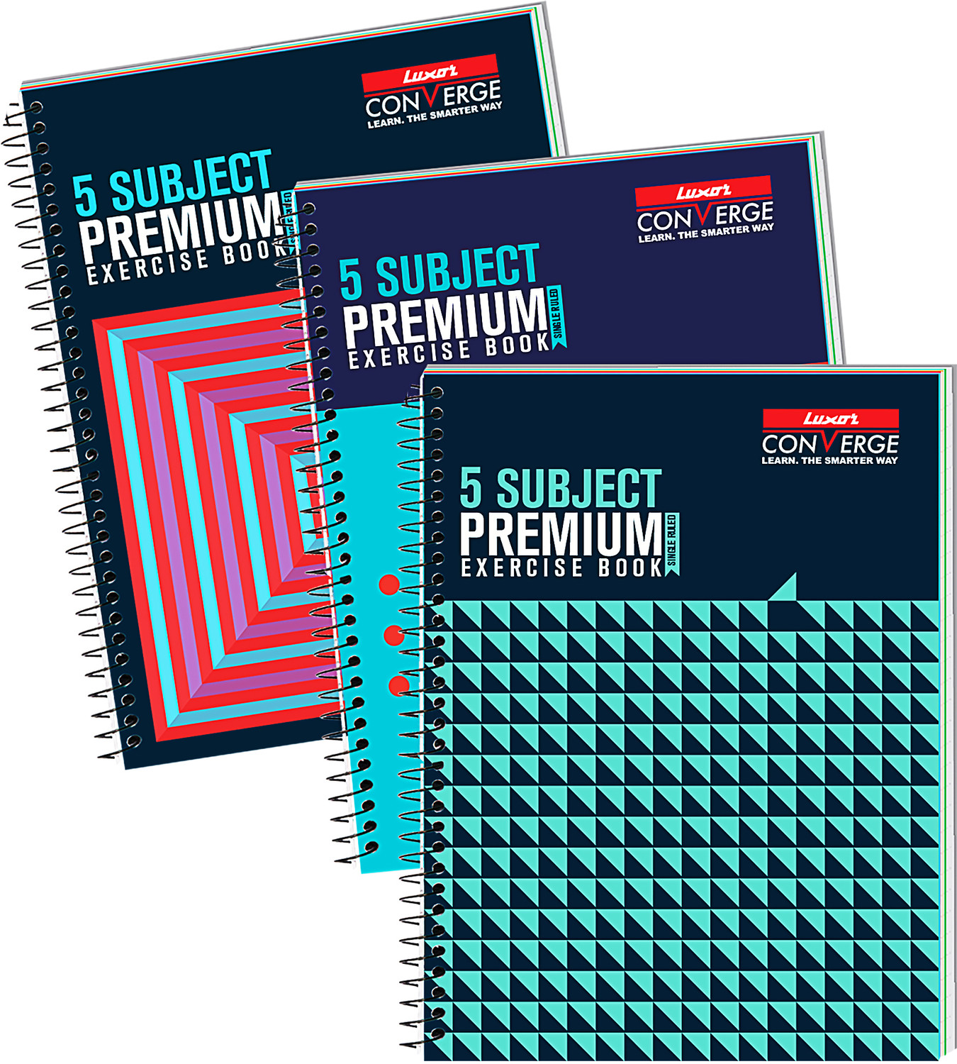 LUXOR Premium Exercise Notebook Regular Notebook Ruled 250 Pages
