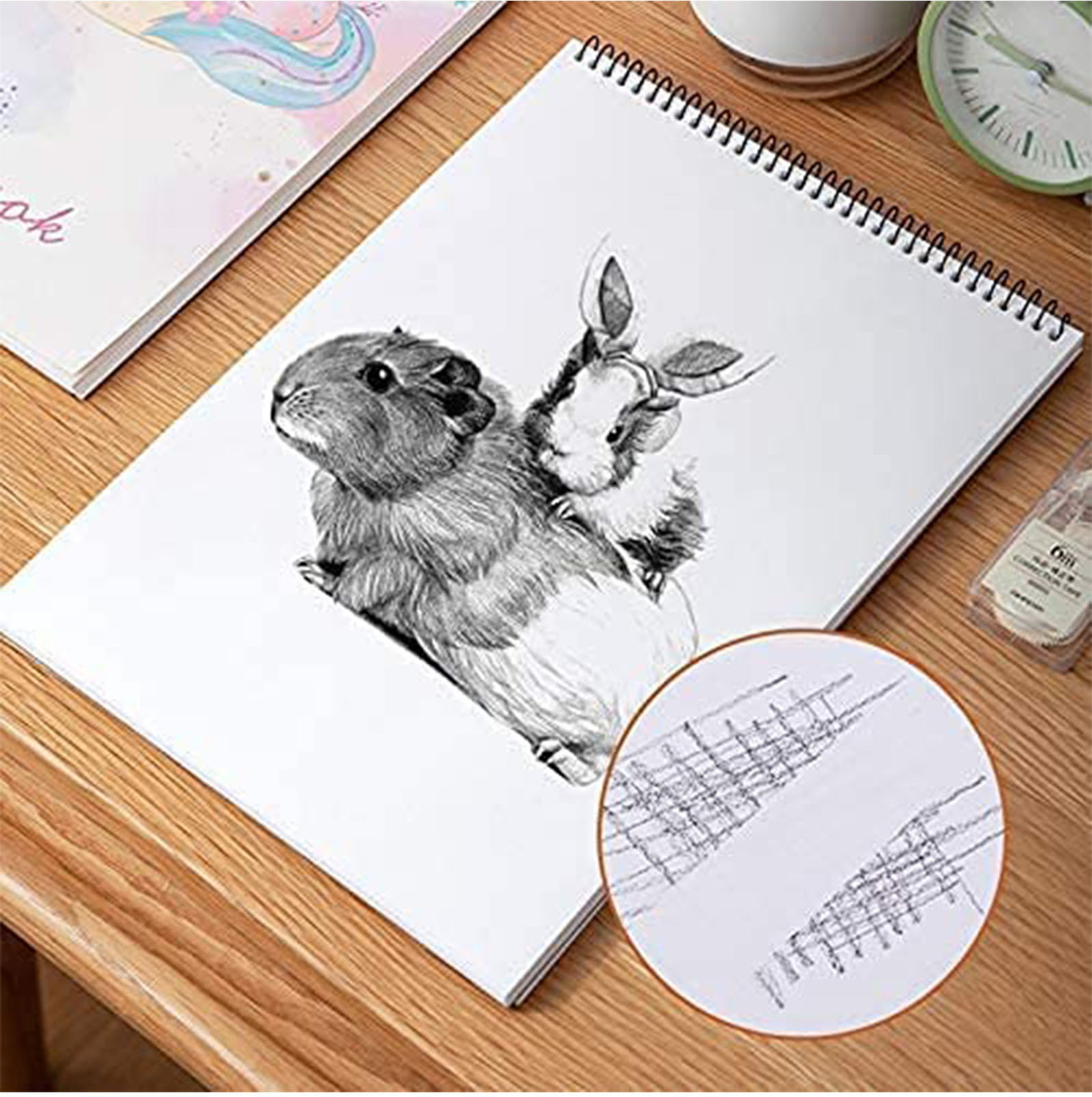 Image of Kshivi Sketch Pad A5 Note Pad Plane 50 Pages (Multicolor, Pack of 2)