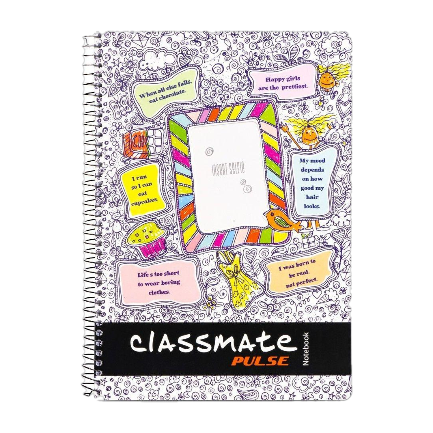 Classmate Pulse A4 Notebook Single Line 180 Pages  (Multicolor)