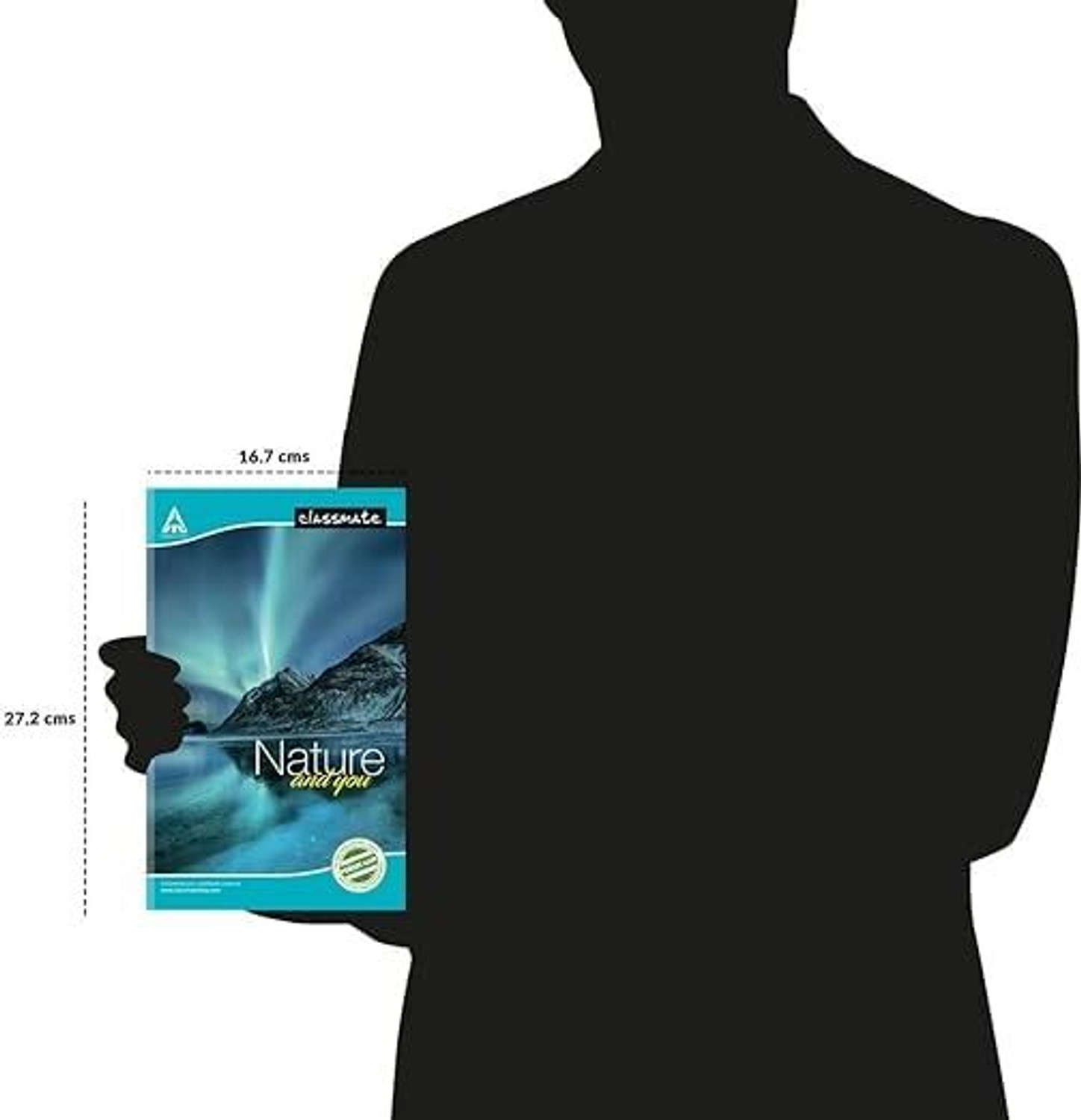 Image of Classmate Long Notebook | Premium Quality | Single Line (size 27.2*16.7cm) Regular Notebook Ruled 116 Pages (Multicolor, Pack of 6)