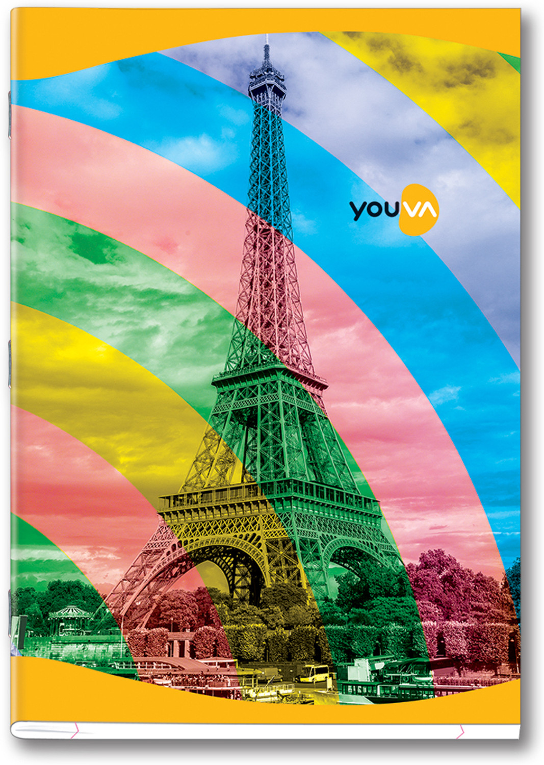 NAVNEET Youva Soft Bound Long Book Rainbow 21x29.7 cm A4 Notebook Single Line 172 Pages