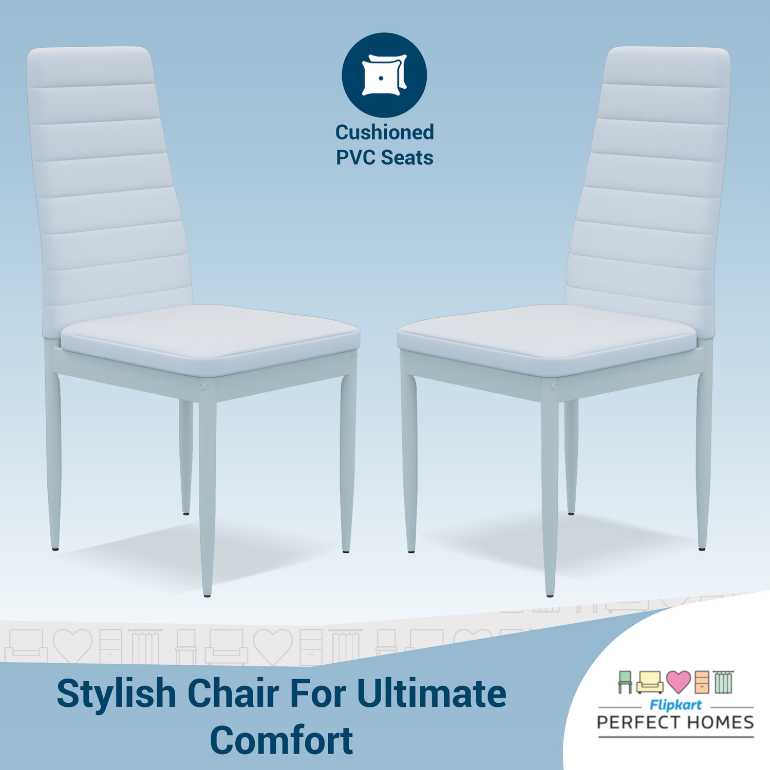 Image of Flipkart Perfect Homes Levyn Metal 6 Seater Dining Set