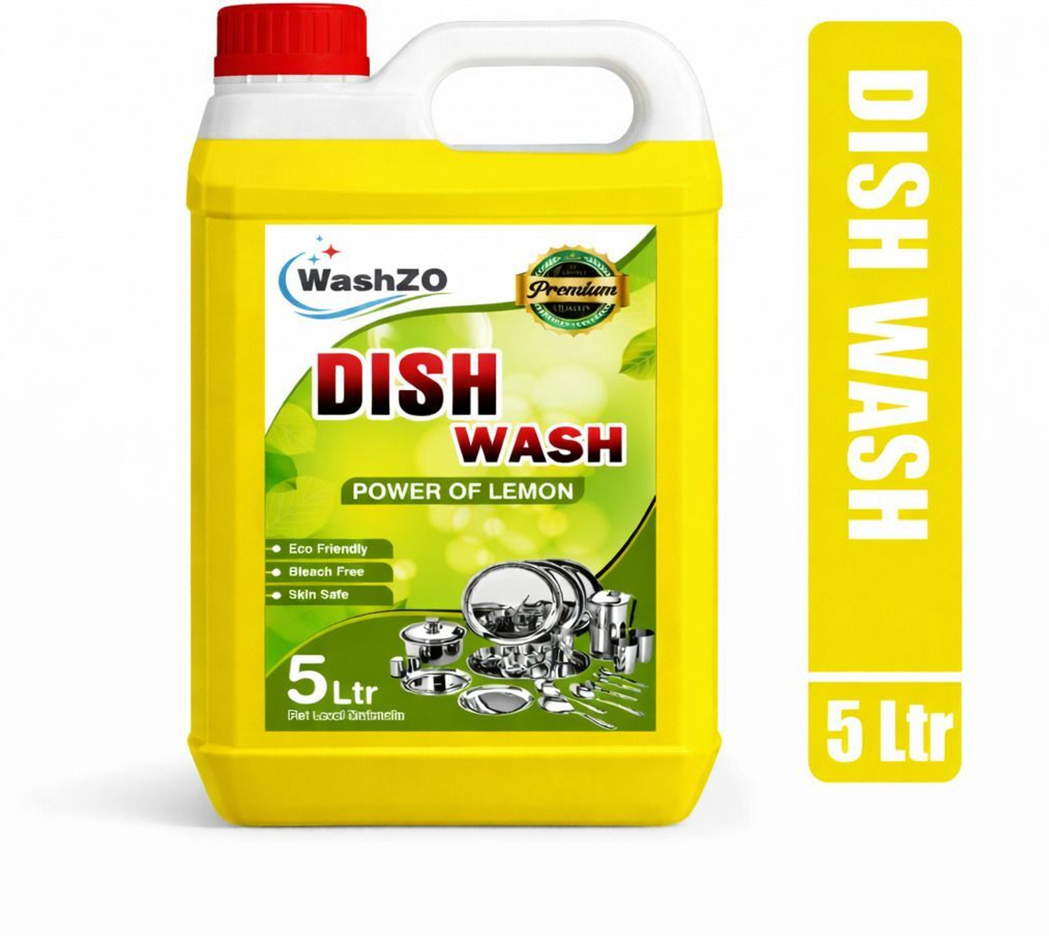 Image of Mistriel Dish Wash Liquid 5L | 5X More Effective Grease Cleaner |Suitable for Kitchenware Dish Cleaning Gel (LEMON, 5 L)