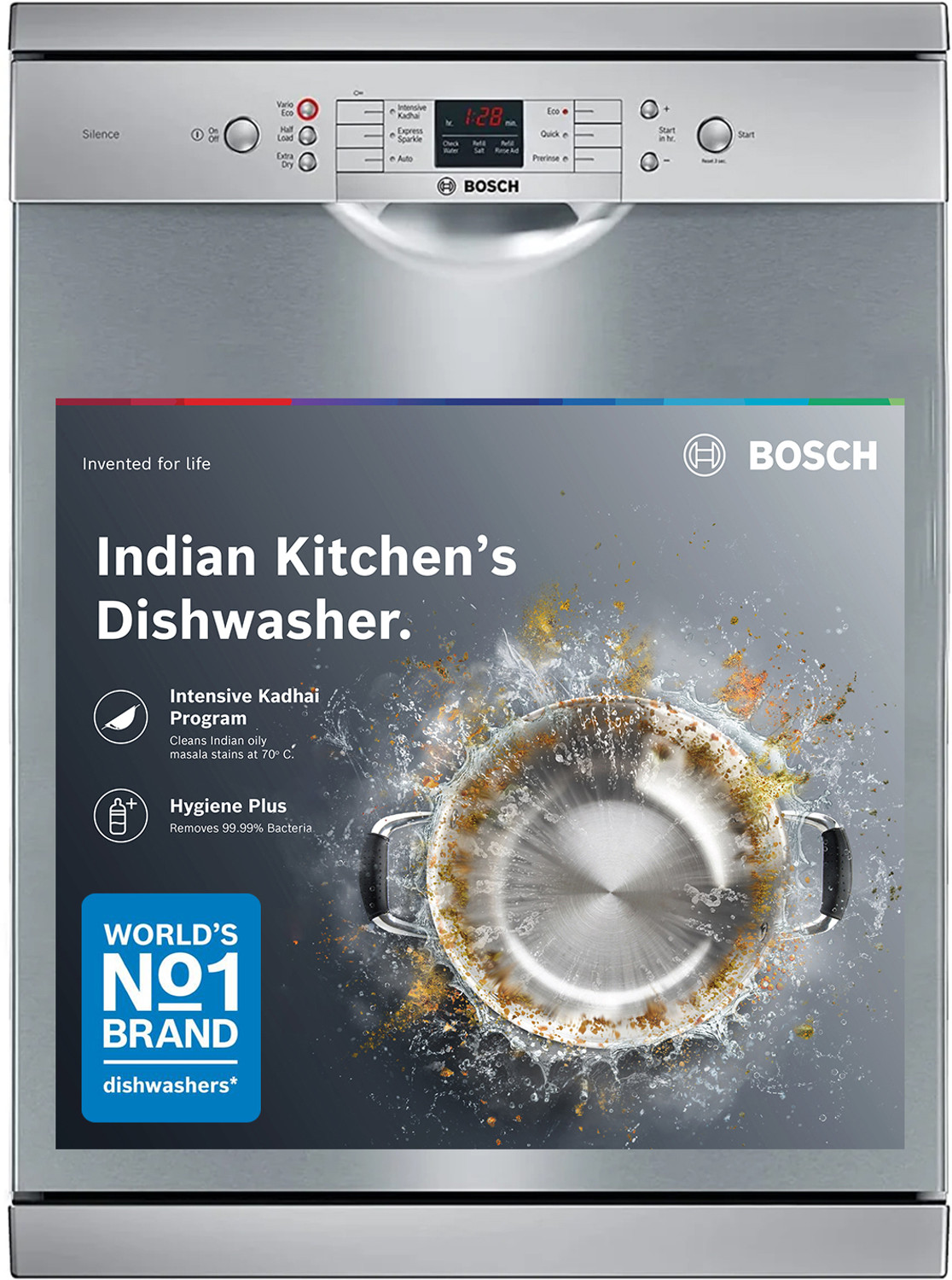 Bosch SMS66GI01I Dishwasher – 13 Place Settings, No Pre‑rinse