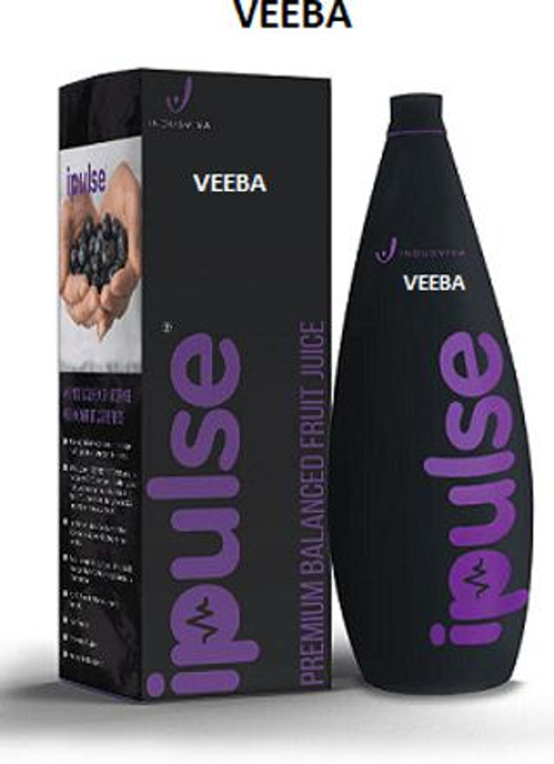 Image of VEEBA Indus Viva I pulse acai Berry Juice - 1 L | Indusviva fruit juice (1000 ml)