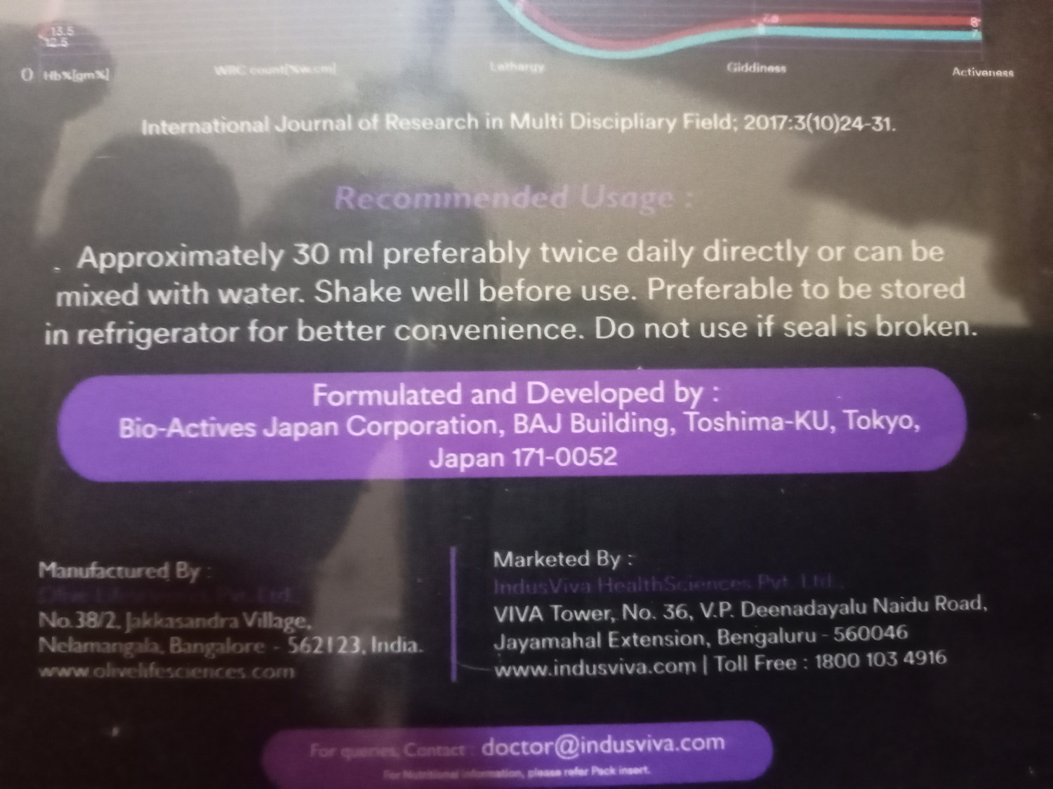 Image of VEEBA Indus Viva I pulse acai Berry Juice - 1 L | Indusviva fruit juice (1000 ml)