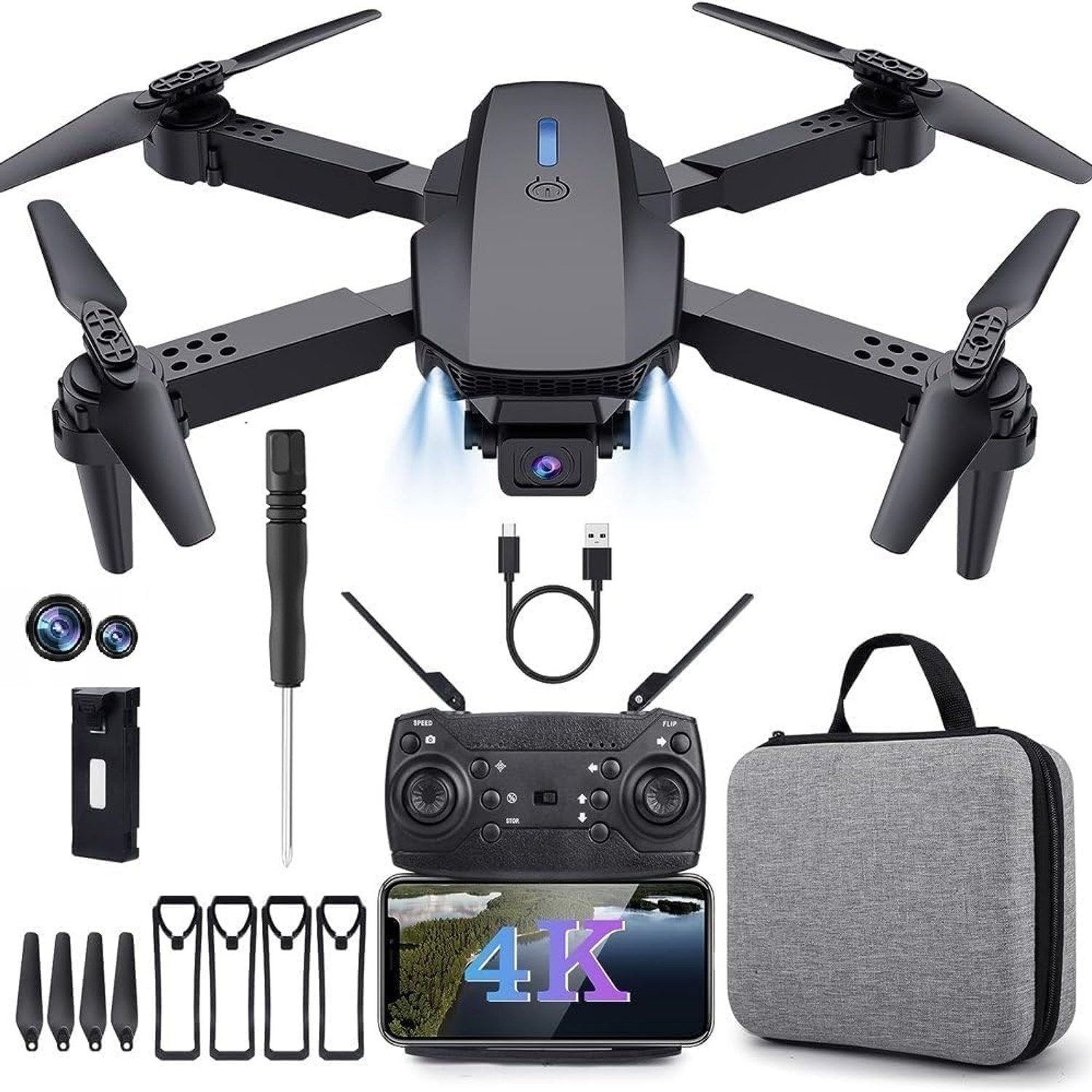 Image of Danae E88 Pro Drone 4k HD foldable Drone With Camera 4k HD Mini 720p Live Video Drone Drone