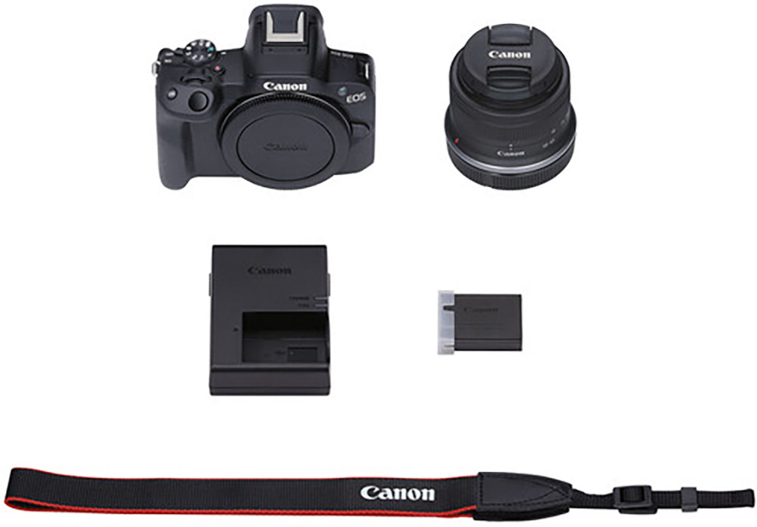 Image of Canon EOS R50 Mirrorless Camera Body with RF - S 18 - 45 mm f /4.5 - 6.3 IS STM