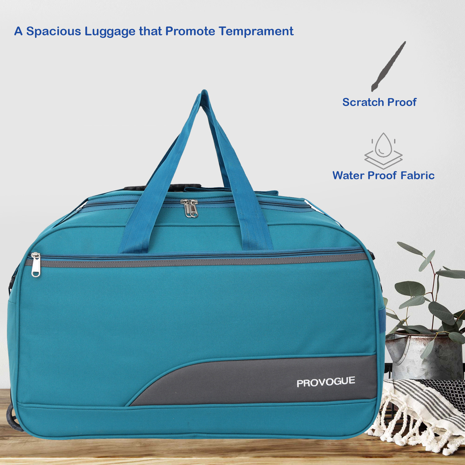 PROVOGUE Expandable PRO 20INCH Travel bag Waterproof Polyester Lightweight 50 L luggage with 2 Wheel Duffel With Wheels Strolley Price History