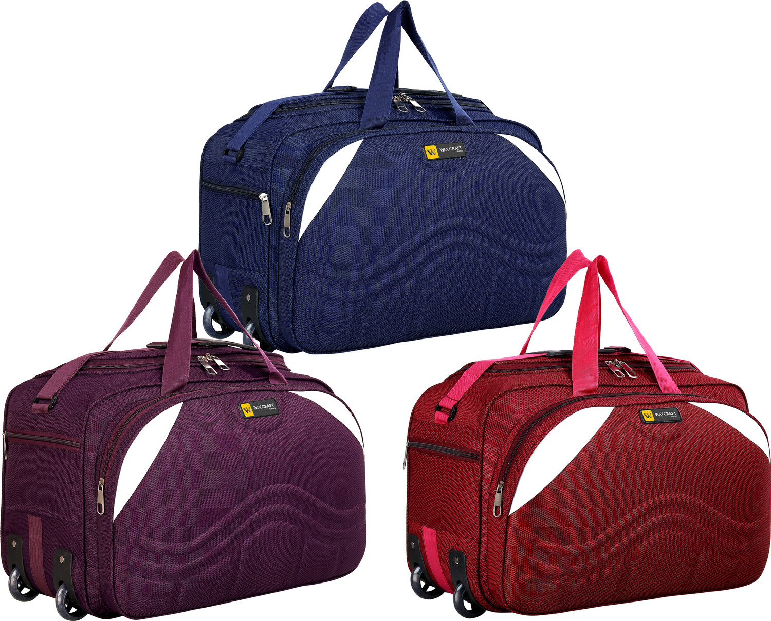 Image of ezra 61 L Strolley Duffel Bag - Attractive Unisex Duffel Bag for limitless adventures - Red - Large Capacity