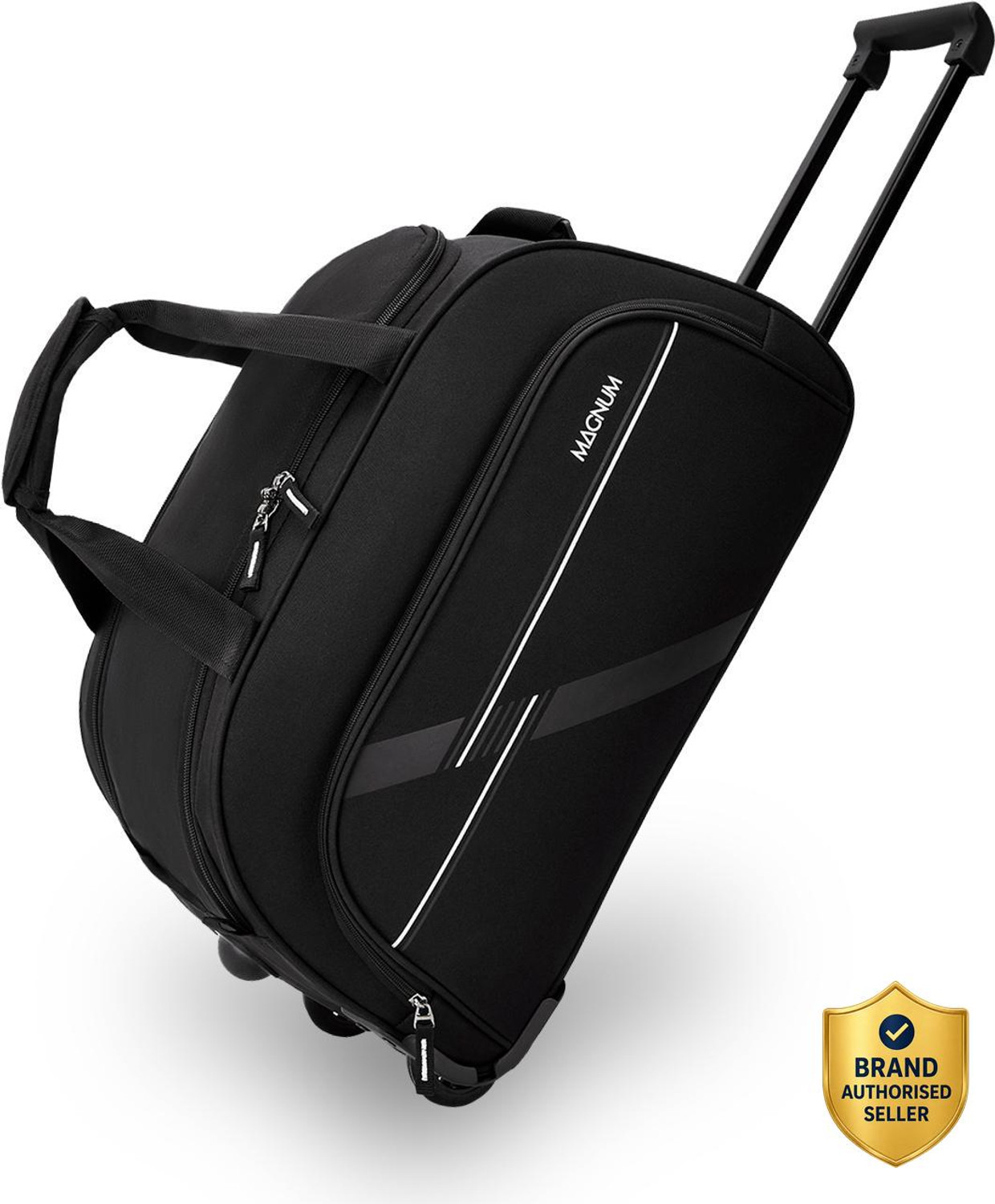 40 L Strolley Duffel Bag - THRUST 57 RDFL BLACK - Black - Regular Capa