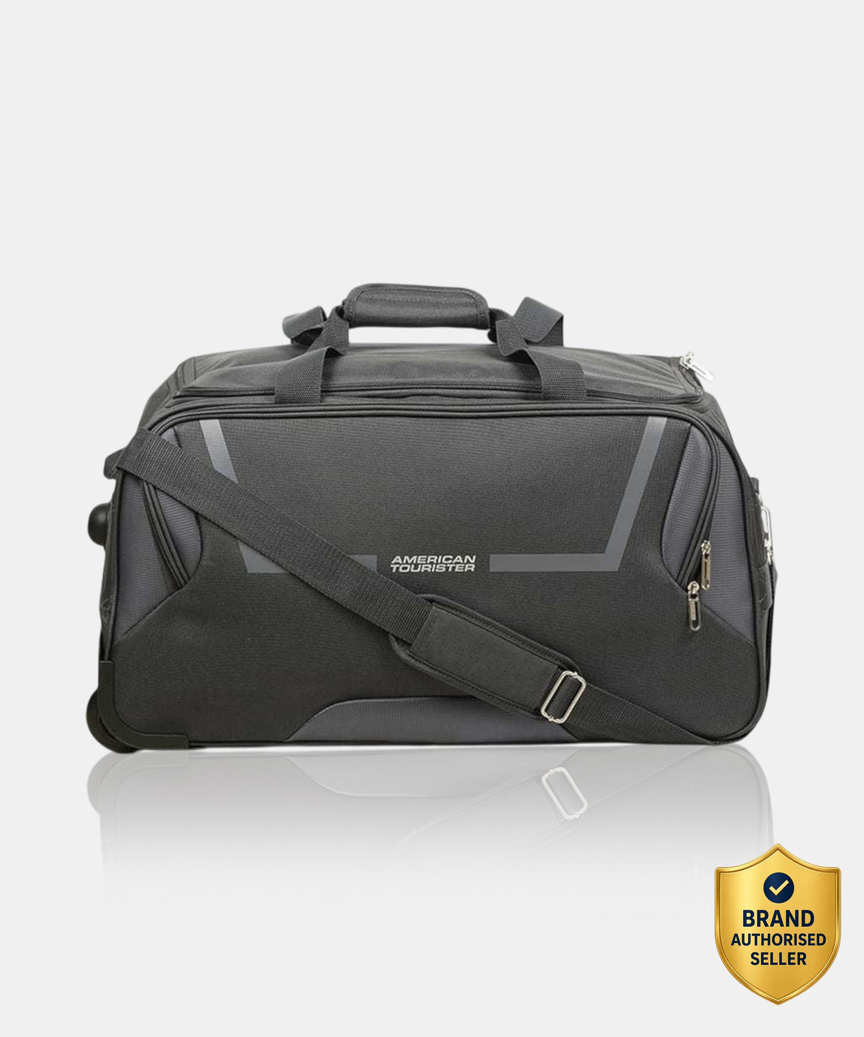 Image of AMERICAN TOURISTER 60 L Strolley Duffel Bag - COSMO WHEEL DUFFLE 57 CM-GREY - Grey - Large Capacity