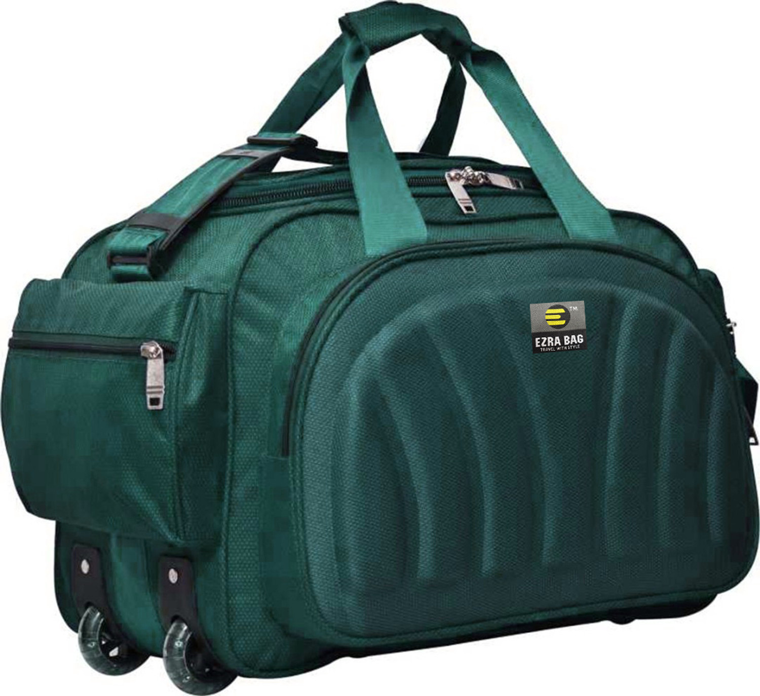Image of ezra 61 L Strolley Duffel Bag - Attractive Unisex Duffel Bag for limitless adventures - Red - Large Capacity