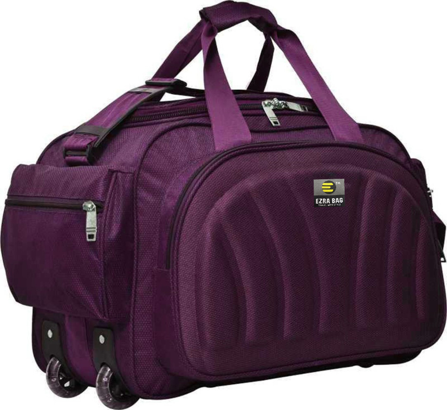 Image of ezra 61 L Strolley Duffel Bag - Attractive Unisex Duffel Bag for limitless adventures - Red - Large Capacity