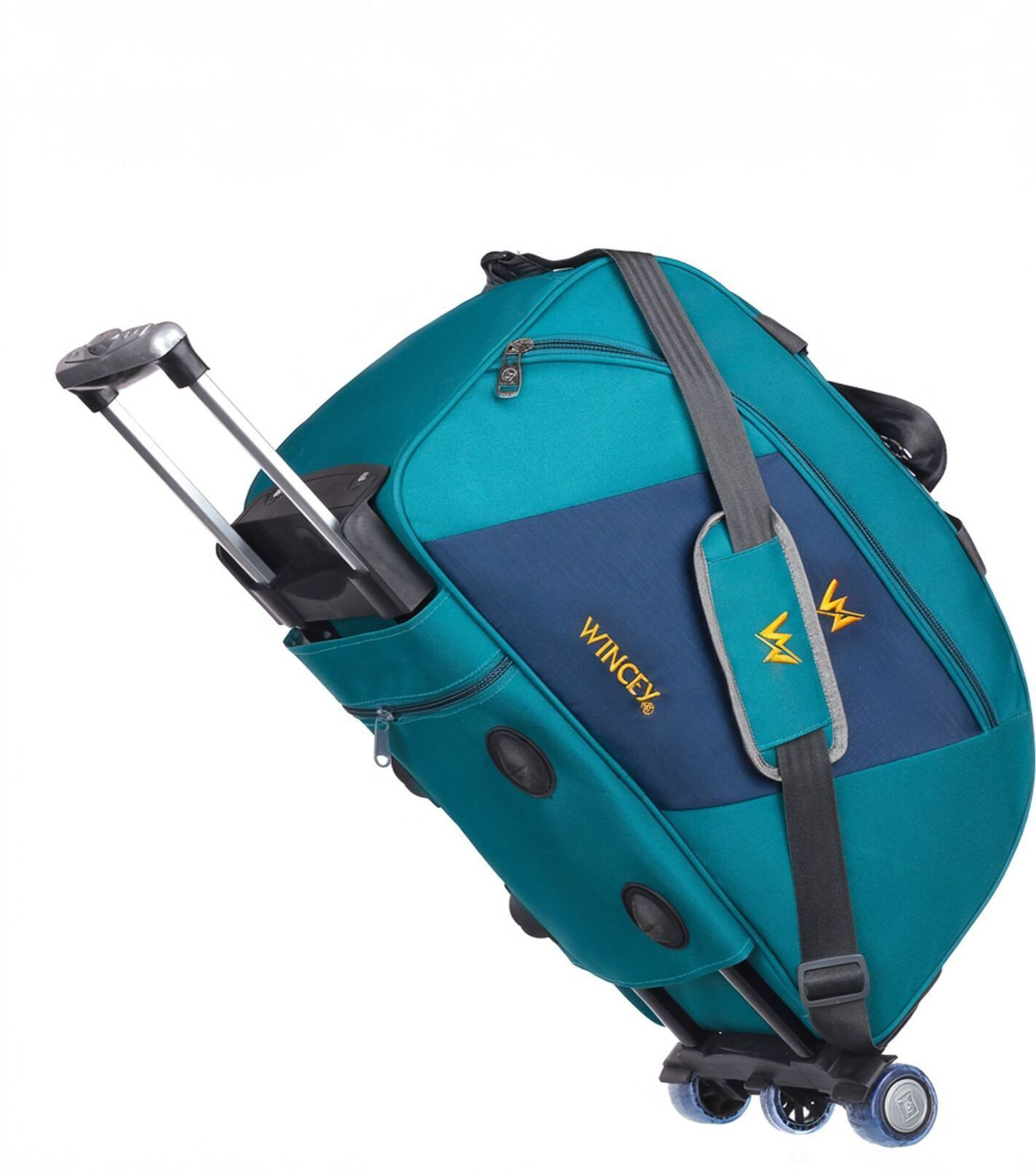 60 L Strolley Duffel Bag - 60 L Strolley Duffel Bag - LIGHT BLUE 22 INCH MEDIUM CHECK - IN LUGGAGE TRAVEL BAGS HIGH QUALITY SUPER PREMIUM TRAVEL DUFFEL BAGS UNISEX - Multicolor - Large Capacity - Multicolor - Large Capacity