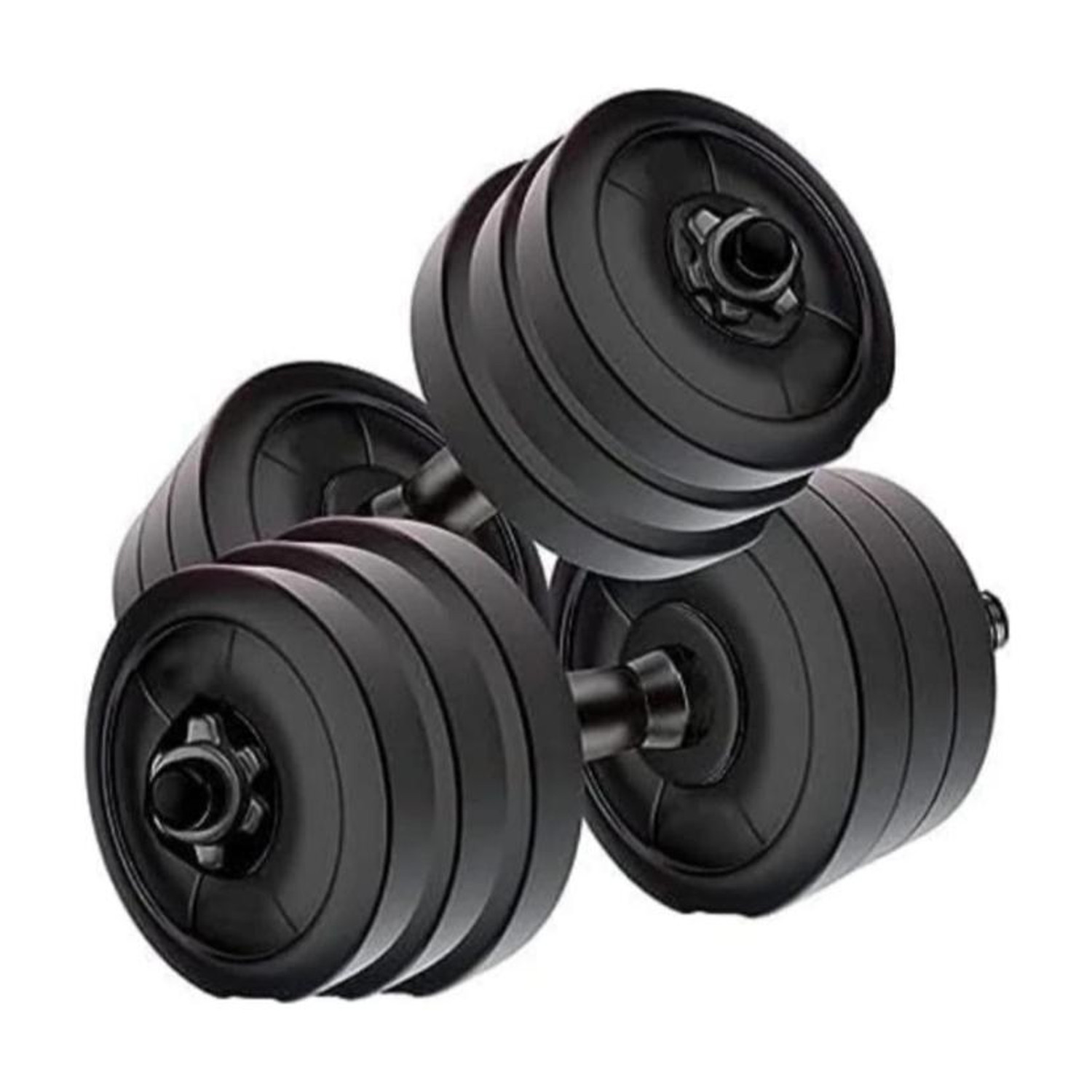 Image of GYM KART Premium Vinyl Dumbbells (5 Kg *2 PCs) for Men and Women Fixed Weight Dumbbell (10 kg)