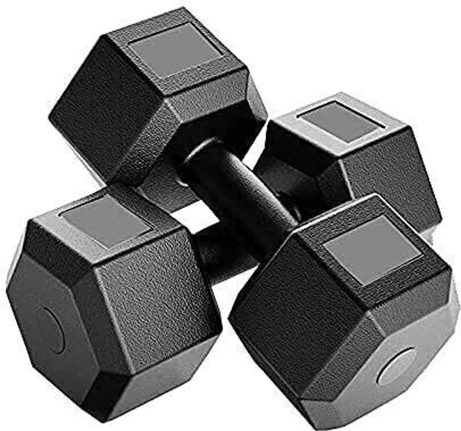 Image of STARX Hexa Dumbbells (2kg x 2) Black | Home Gym Fitness Weights Fixed Weight Dumbbell (4 kg)