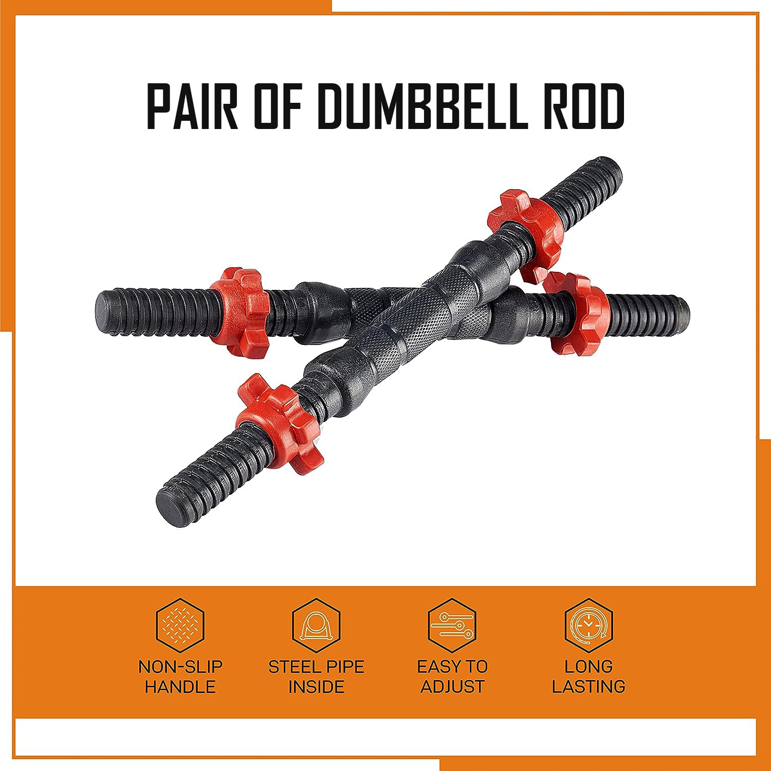 Image of PKN FIT 20KG Adjustable Dumbbell KIT with Plates and Rod Pair Fitness Accessory Kit Kit