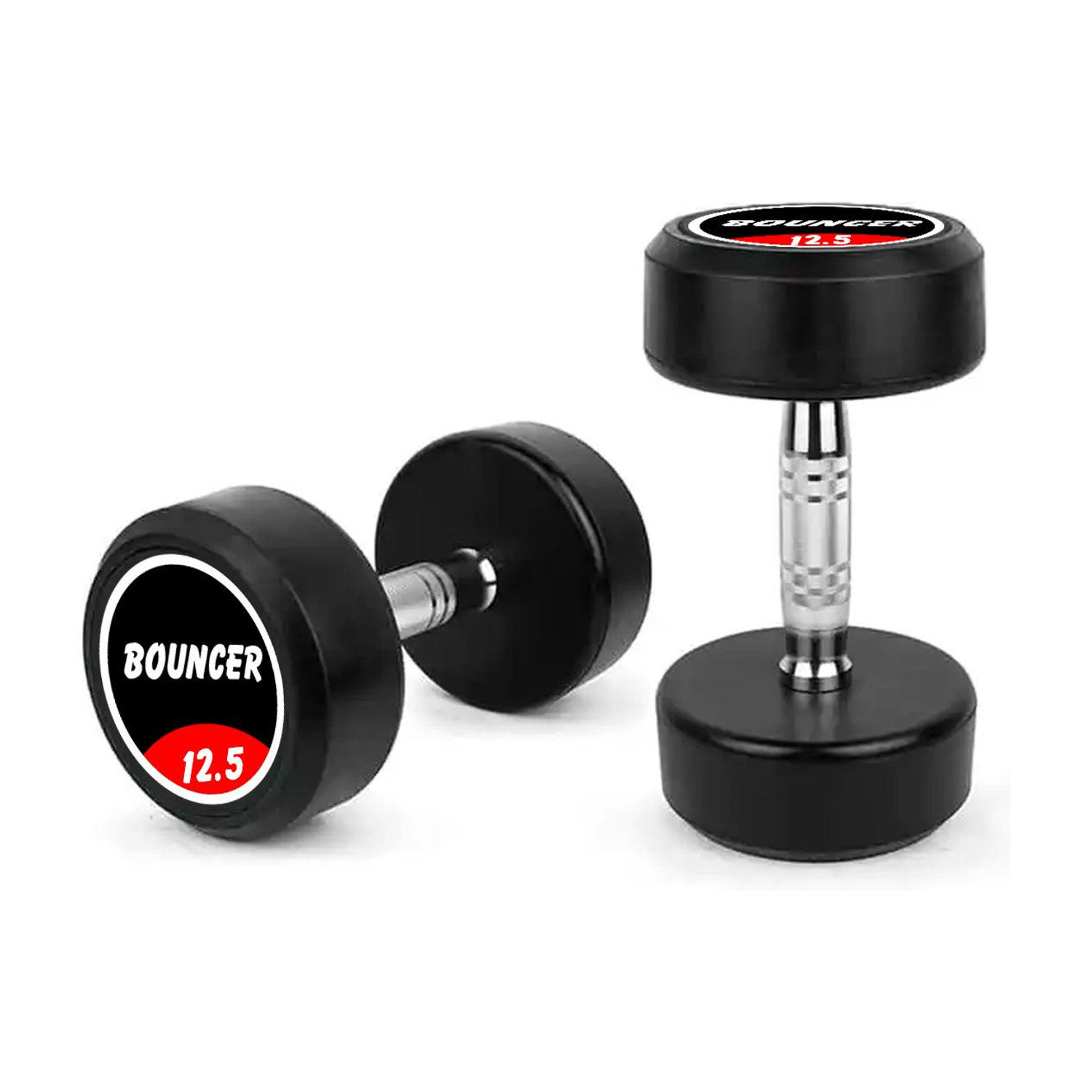 Image of yash fitness Set Of 12.5KGX2 High Quality Rubber Professional Bouncer Fixed Weight Dumbbell (12.5 kg)