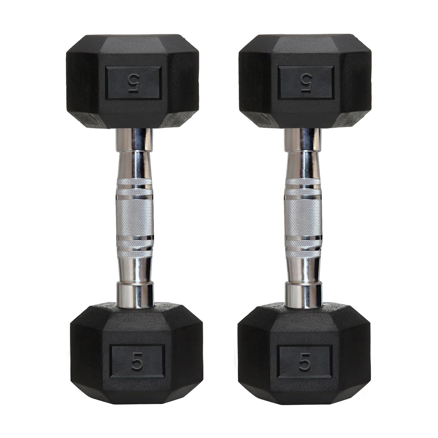Image of STARX Hexa Dumbbells (2kg x 2) Black | Home Gym Fitness Weights Fixed Weight Dumbbell (4 kg)