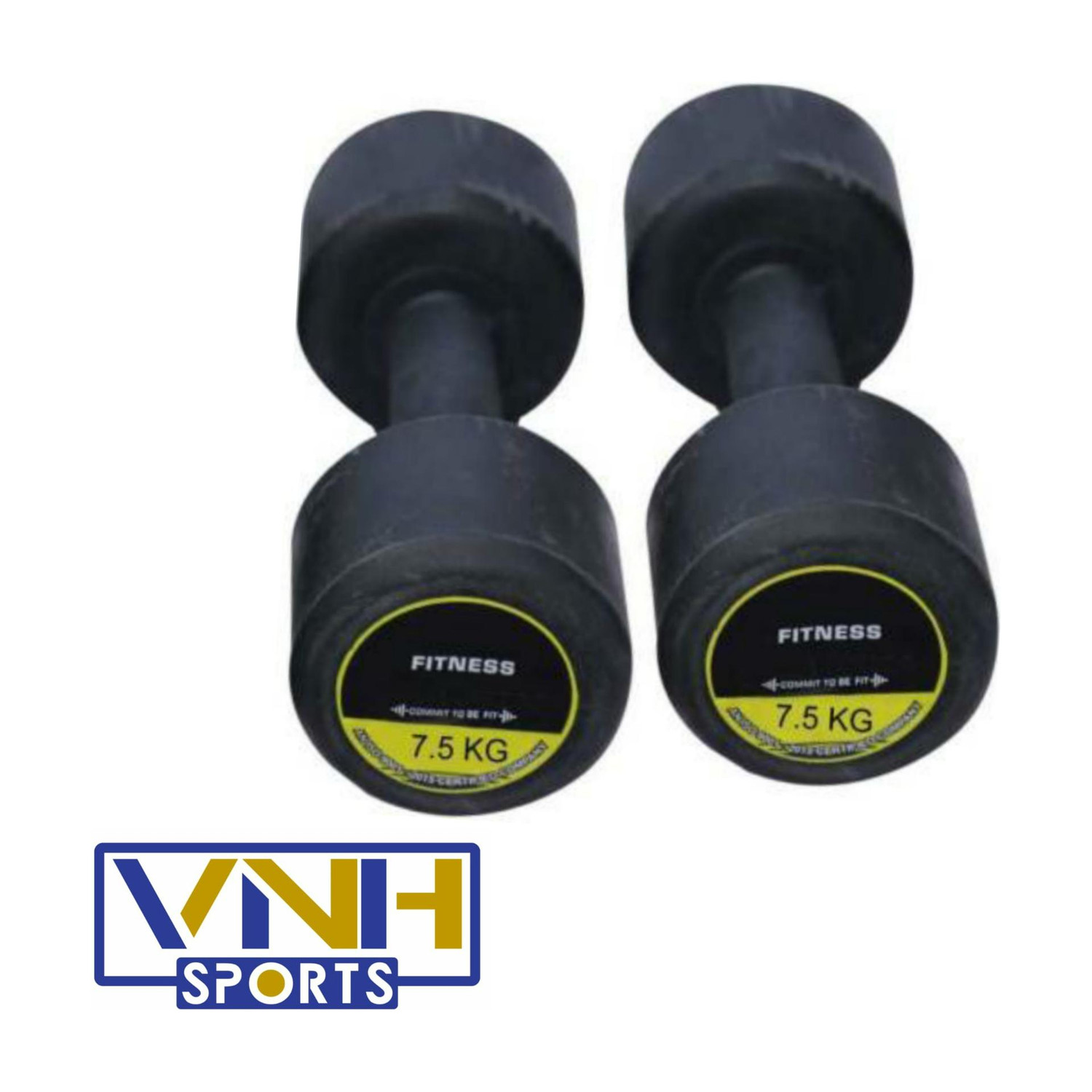 Image of yash fitness Set Of 12.5KGX2 High Quality Rubber Professional Bouncer Fixed Weight Dumbbell (12.5 kg)