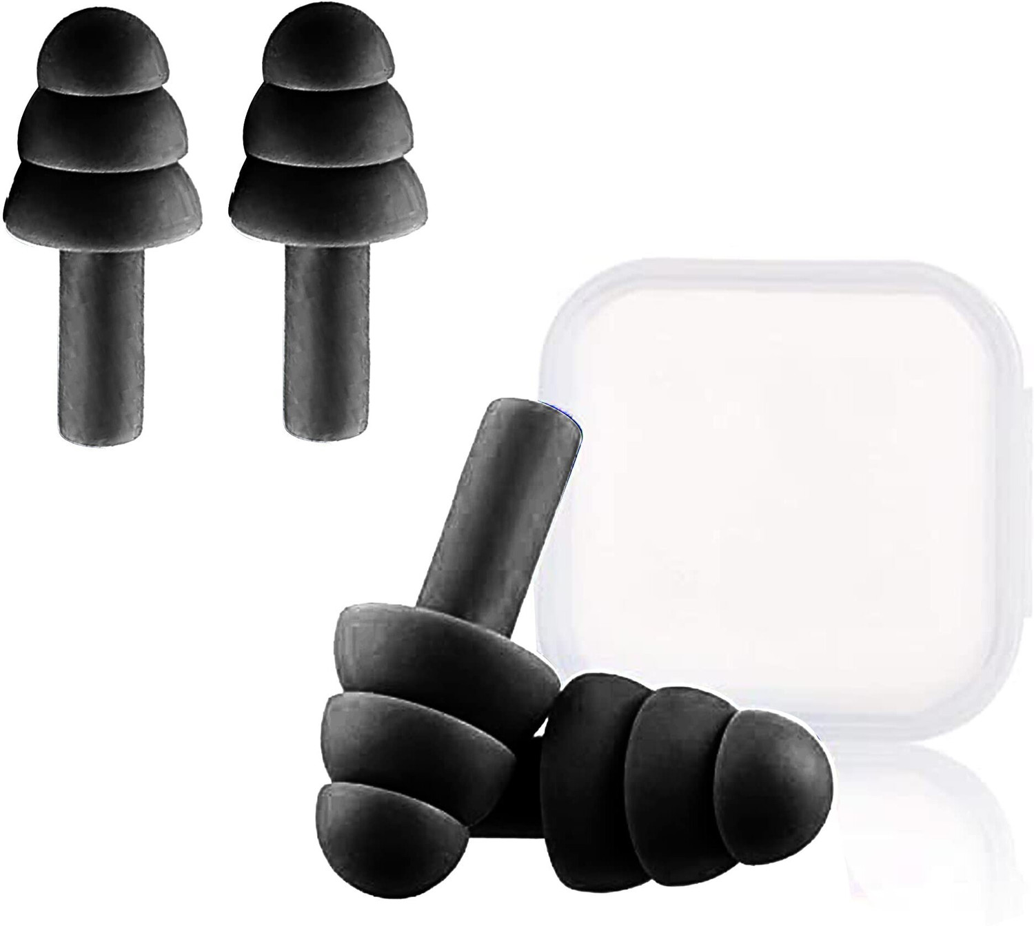 Image of DALUCI Waterproof Swimming Professional Silicone Earplugs Ear Plug (Multicolor)