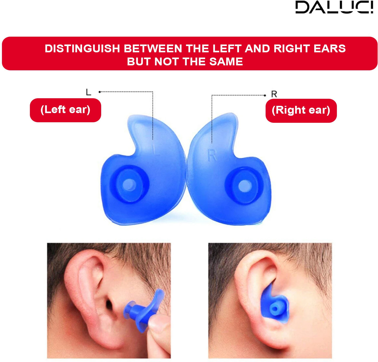 Image of DALUCI Waterproof Swimming Professional Silicone Earplugs Ear Plug (Multicolor)