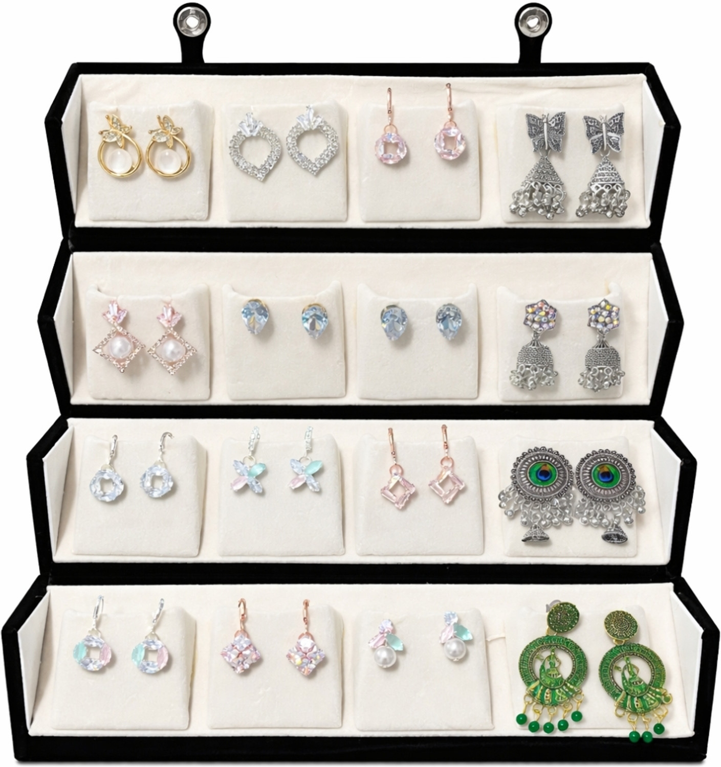 Image of scenturs 16 Pairs Stylish Earrings Combo Set for Women Jewellery Collection Alloy Earring Set
