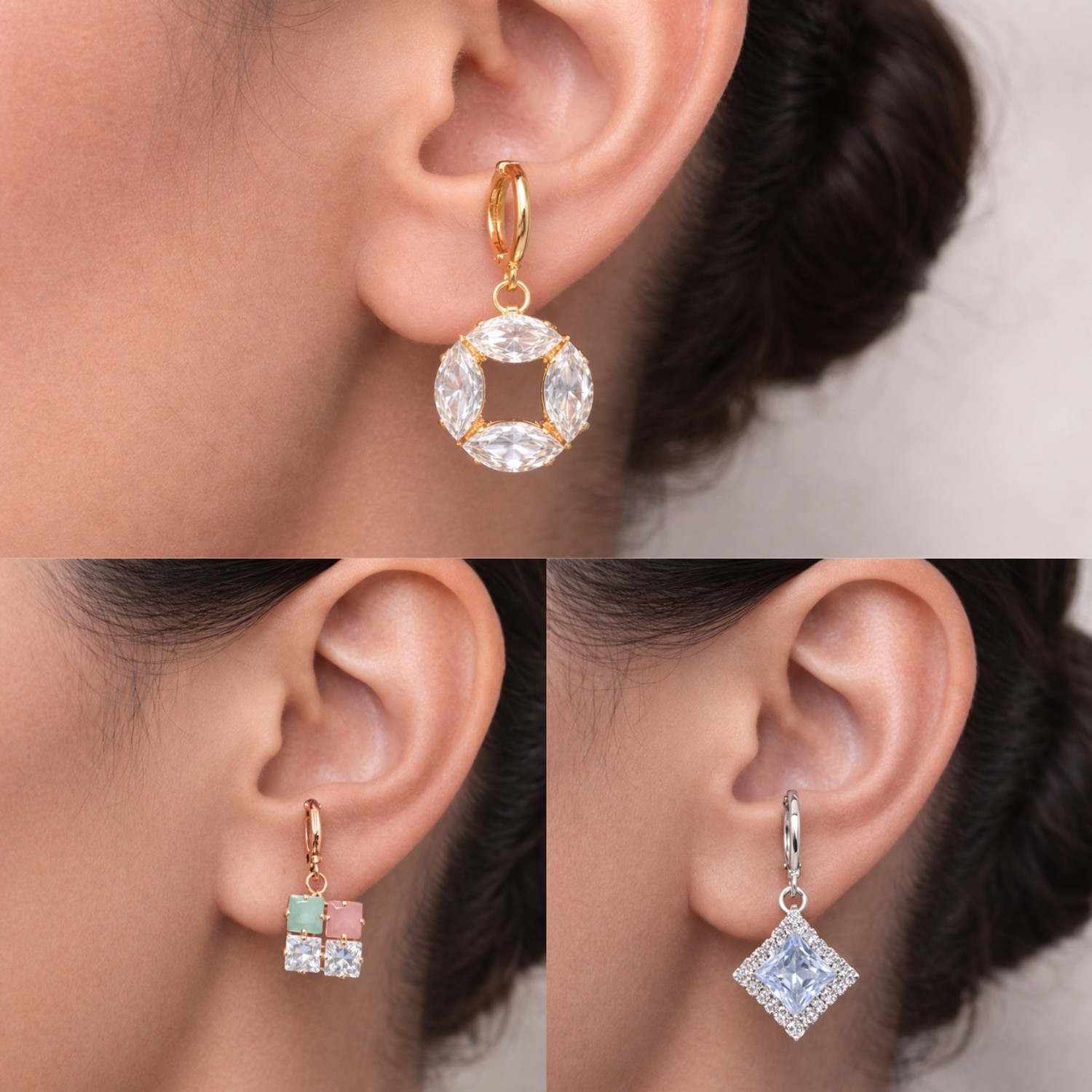 Image of scenturs 16 Pairs Stylish Earrings Combo Set for Women Jewellery Collection Alloy Earring Set