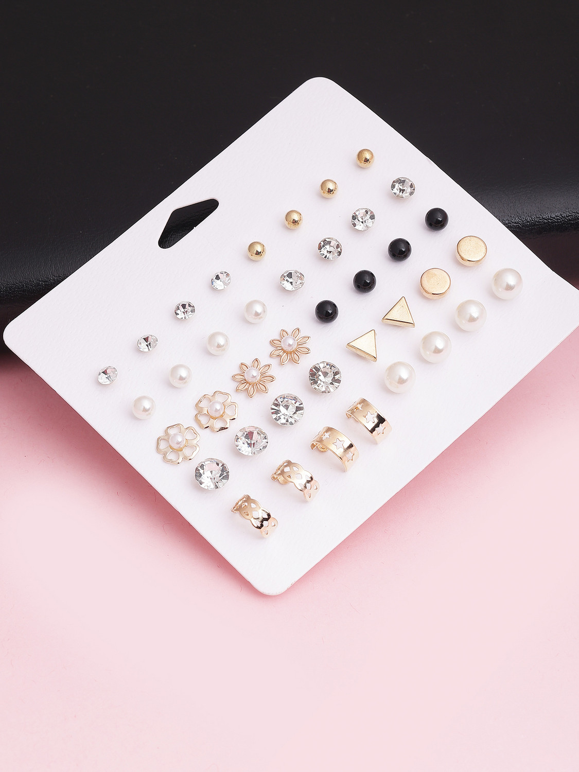 Chocozone Combo of 20 Earring pairs earrings for women earrings for girls Metal Stud Earring