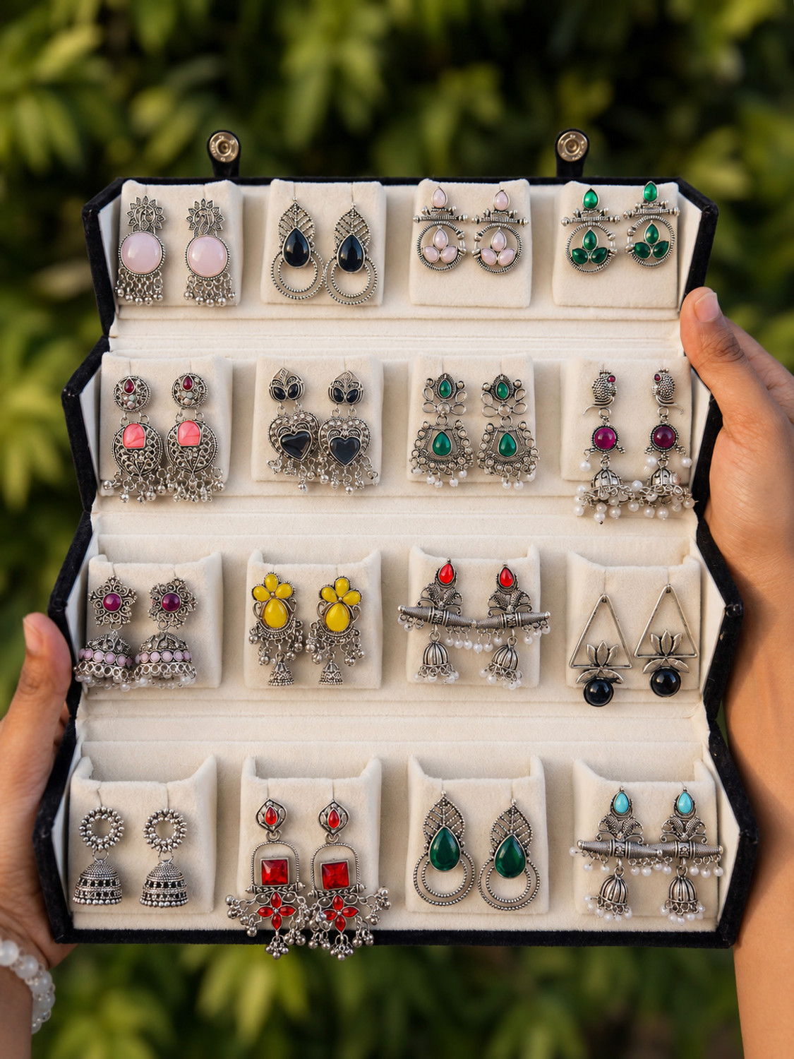 Image of scenturs 16 Pairs Stylish Earrings Combo Set for Women Jewellery Collection Alloy Earring Set