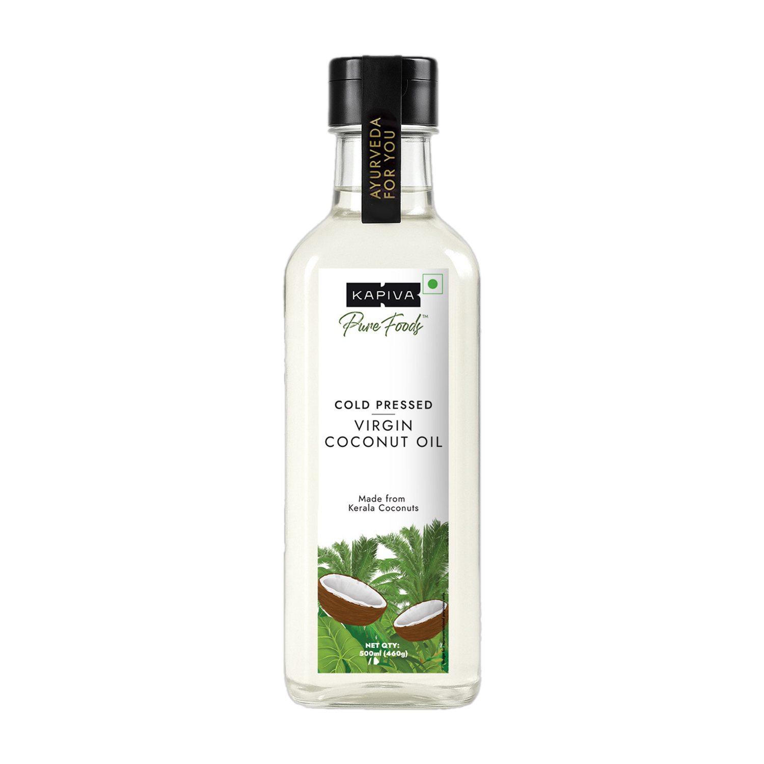 Kapiva Kerala Virgin Coconut Oil (Cold-Pressed For Maximum Nutrition) -500 ml Coconut Oil Plastic Bottle  (500 ml)