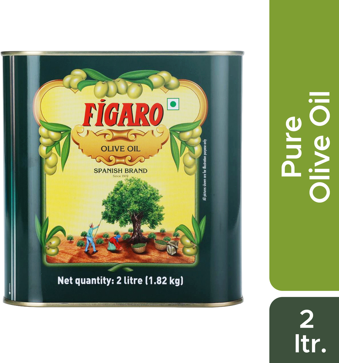 Figaro Olive Oil 2L Tin – Pure Extra Virgin, 49% Off