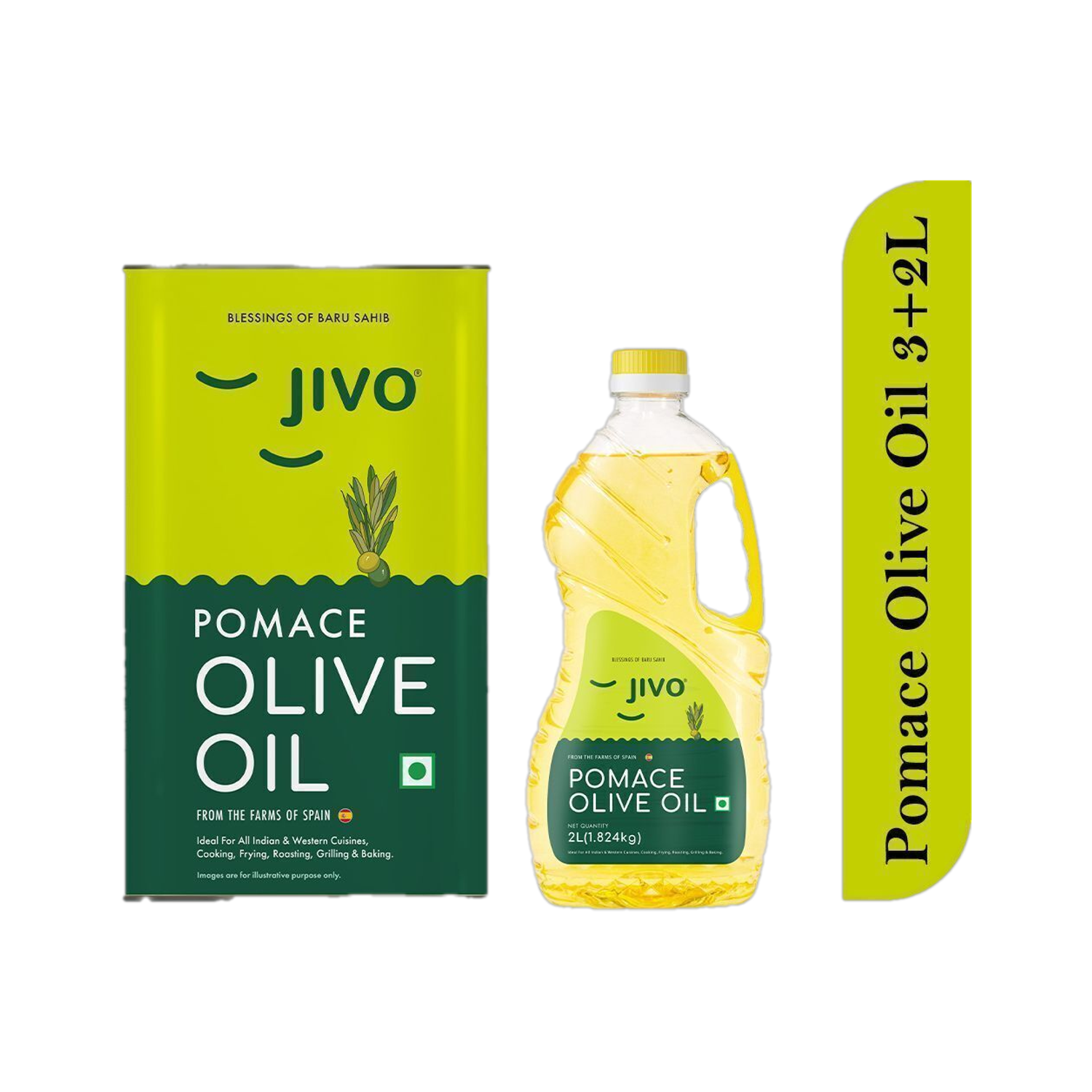 JIVO Pomace 5 Litre Cooking Oil Olive Oil Tin